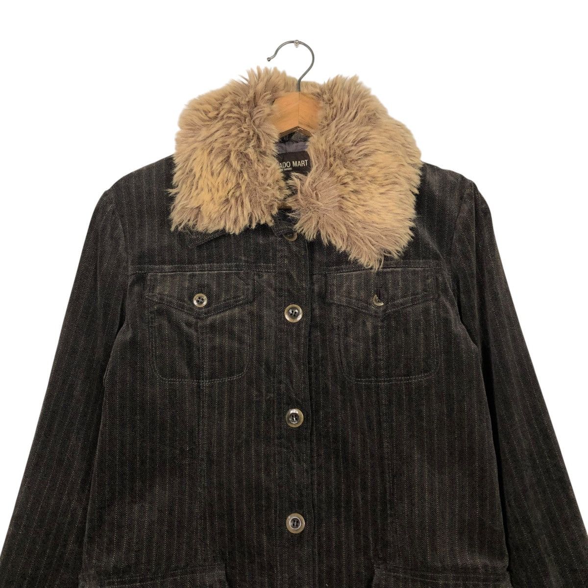 Tornado Mart 🔥VINTAGE HICKORY CHORE JACKET TORNADO MART MINK FUR COLLAR Size S / US 4 / IT 40 - 5 Thumbnail