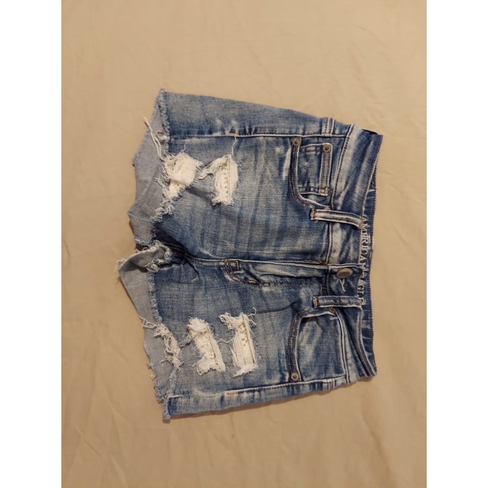 American Eagle Outfitters Womens American Eagle Outfitters Denim Shorts 00 Jeans Blue Dark Denim 5-Pocket Stretch Casual Summer Women Size 24" / US 00 / IT 34 - 2 Thumbnail