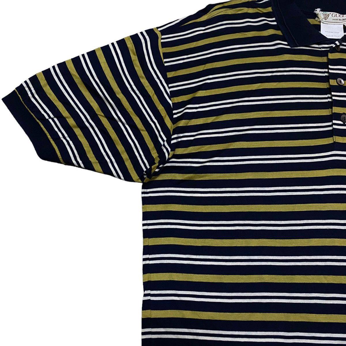 Gucci Rare Design Vintage Brand Gucci Stripe Shirt 1990s Size US L / EU 52-54 / 3 - 5 Thumbnail