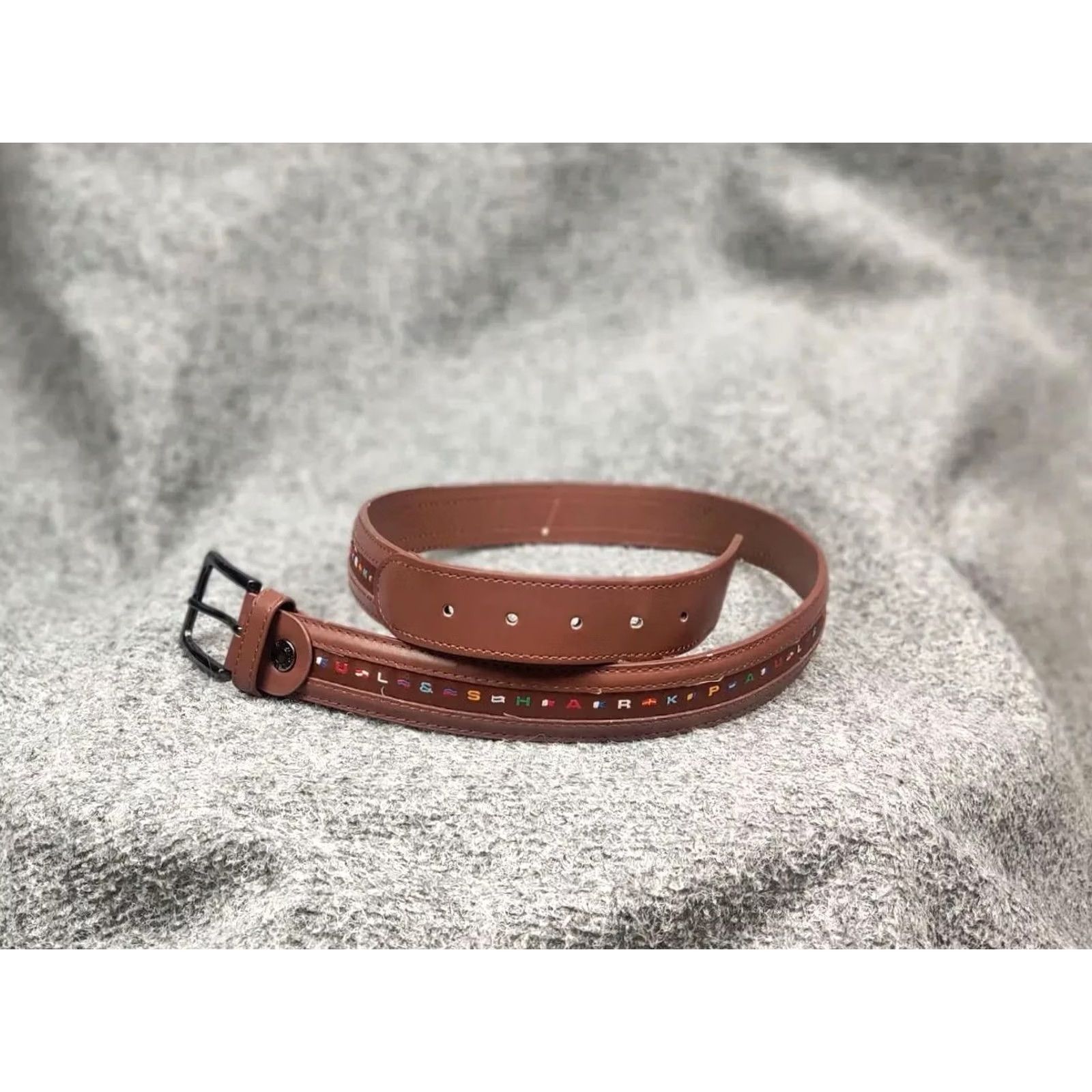 Paul & Shark VINTAGE Paul & Shark Design Multi Logo Mens Belt Size ONE SIZE - 3 Thumbnail