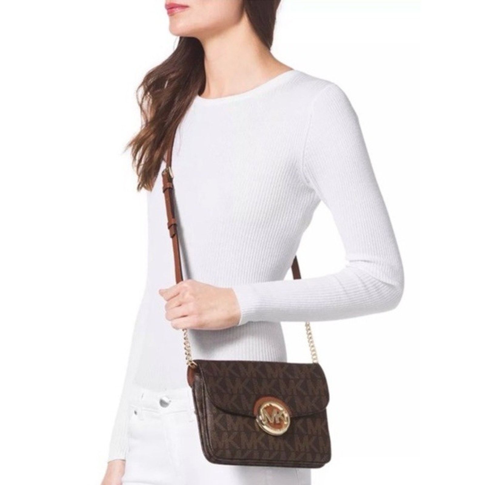 Michael Kors MICHAEL KORS Fulton Flap Gusset Crossbody Bag Purse RARE Size ONE SIZE - 2 Thumbnail