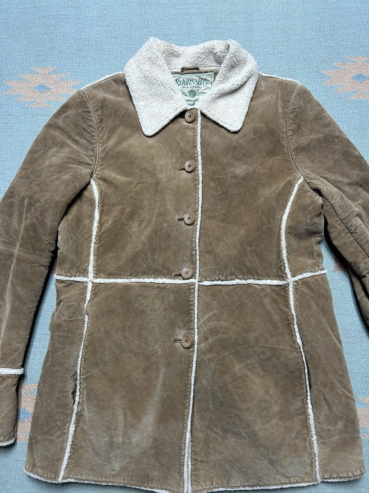 Vintage St. John’s bay Sherpa lined suede jacket penny lane coat M Size M / US 6-8 / IT 42-44 - 2 Thumbnail