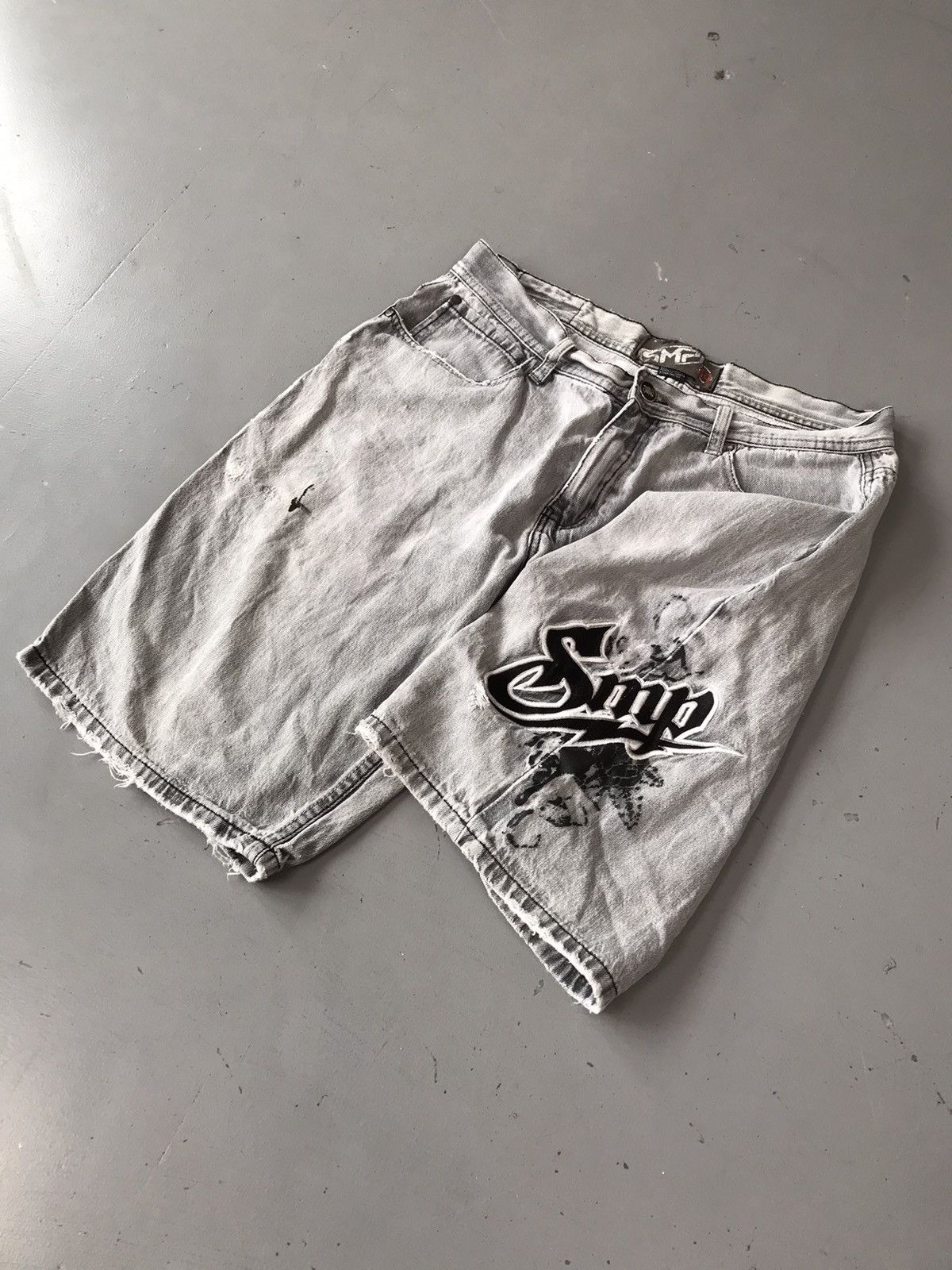 Designer Vintage SMP Embroidery Denim Jorts Size US 34 / EU 50 - 5 Thumbnail