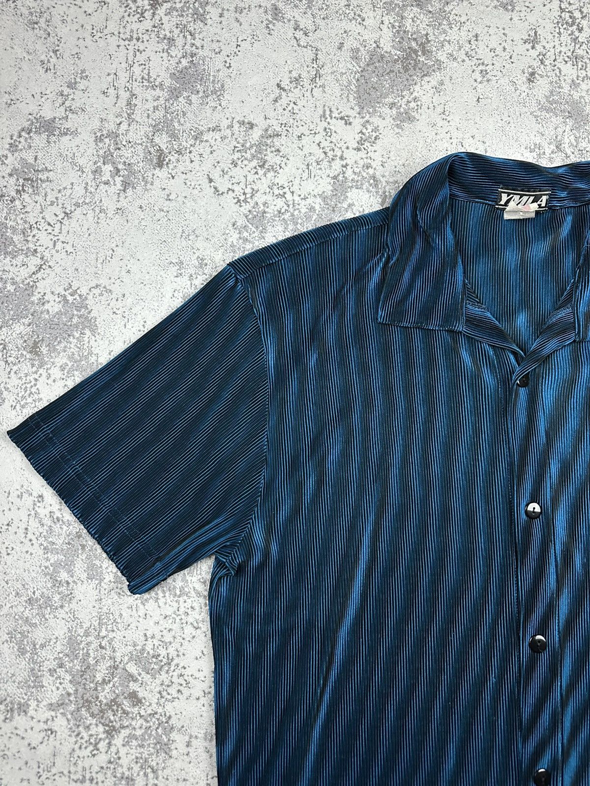 Vintage YMLA Pleated Shirt Made in USA Y2K Clubwear Vibes Size US L / EU 52-54 / 3 - 6 Thumbnail