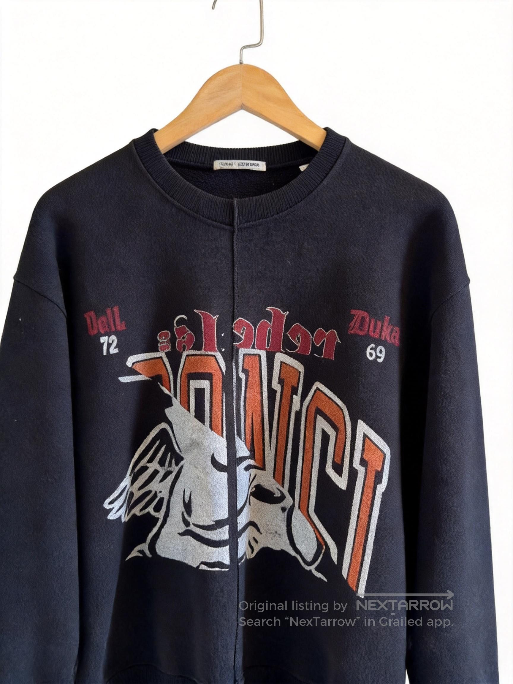Our Legacy OUR LEGACY SLASHED BASE SWEAT - COLLAGE SCHOOL PRINT