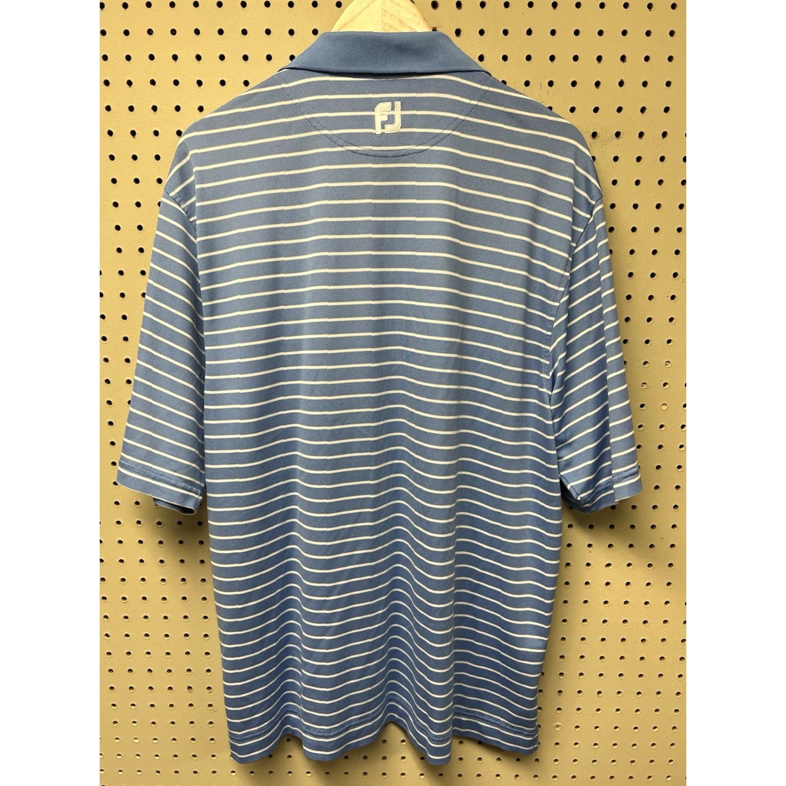 Footjoy Mens FootJoy Polo Shirt Striped Blue L Multicolor Short Sleeve Collared Button-Up Polo Shirt 90s? Size US L / EU 52-54 / 3 - 2 Thumbnail