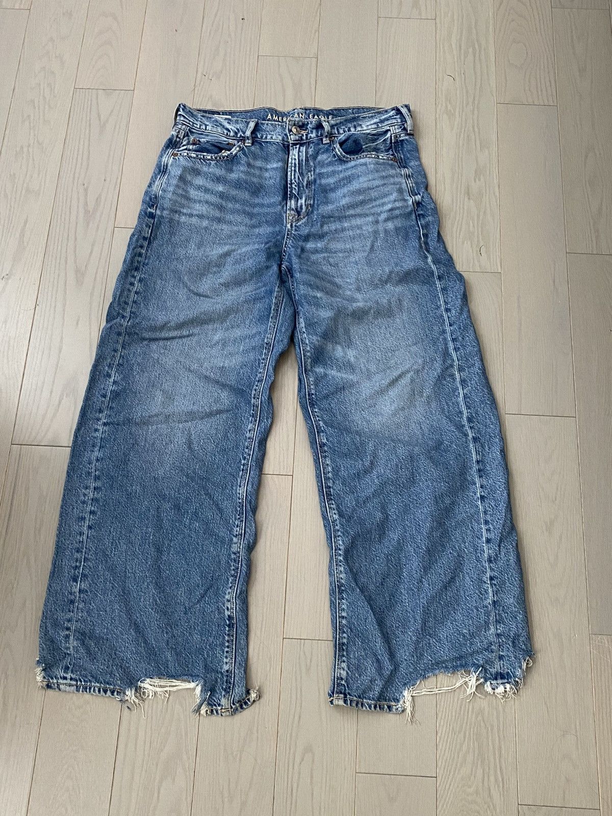 American Eagle Outfitters American eagle super high-rise baggy wide leg jeans Size 30" / US 8 / IT 44 - 1 Thumbnail