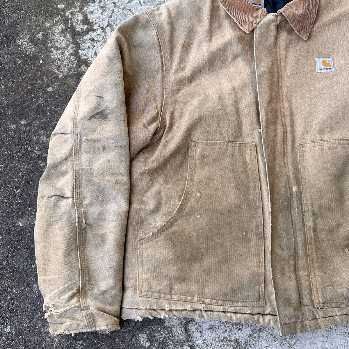 Carhartt Thrashed 90’s Arctic Faded Dirty Work Jacket Detroit Size US L / EU 52-54 / 3 - 5 Thumbnail