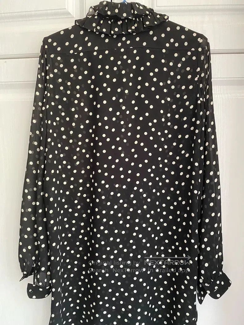 Saint Laurent Paris Saint Laurent Silk Polka Dot Dress. Size US M / EU 48-50 / 2 - 2 Thumbnail