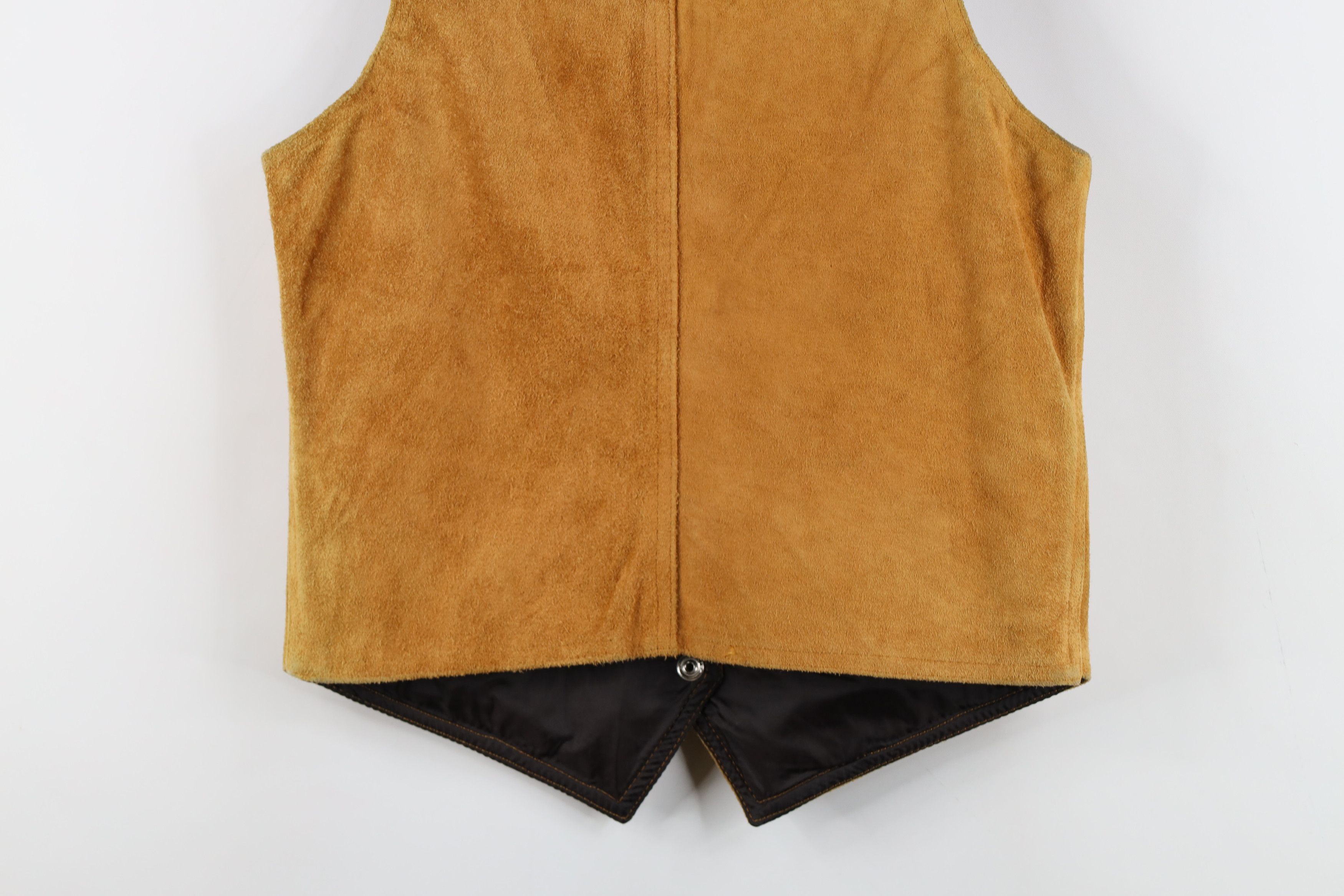 Playboy × Vintage Vintage 70s 80s Playboy Bunny Leather Vest Jacket Brown Size S / US 4 / IT 40 - 13 Thumbnail