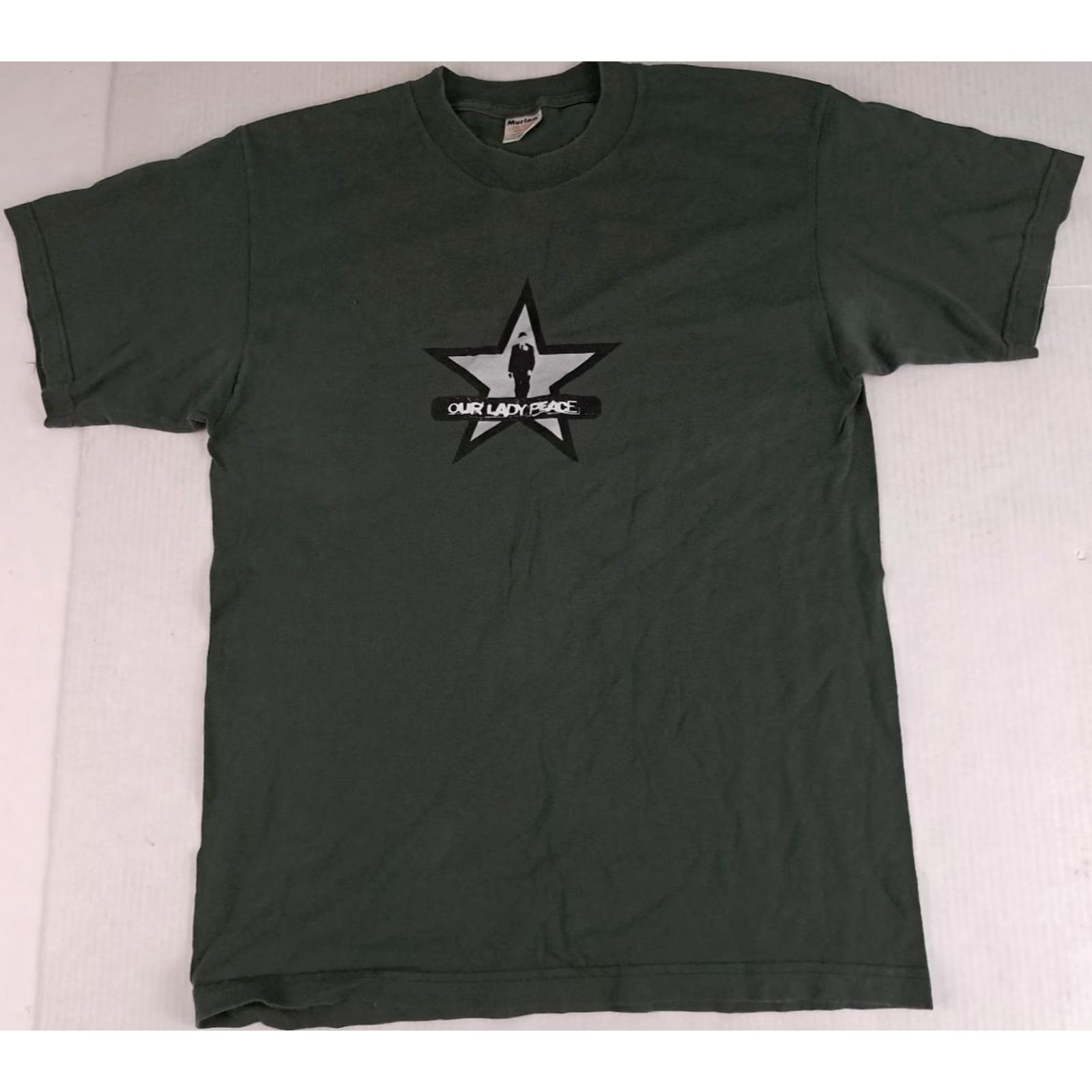 Vintage VINTAGE Our Lady Peace T-Shirt Murina Canvas Graphic Print Short Sleeve Crew Neck Olive L Adult/Unisex Music 1990s USA Size US L / EU 52-54 / 3 - 2 Thumbnail