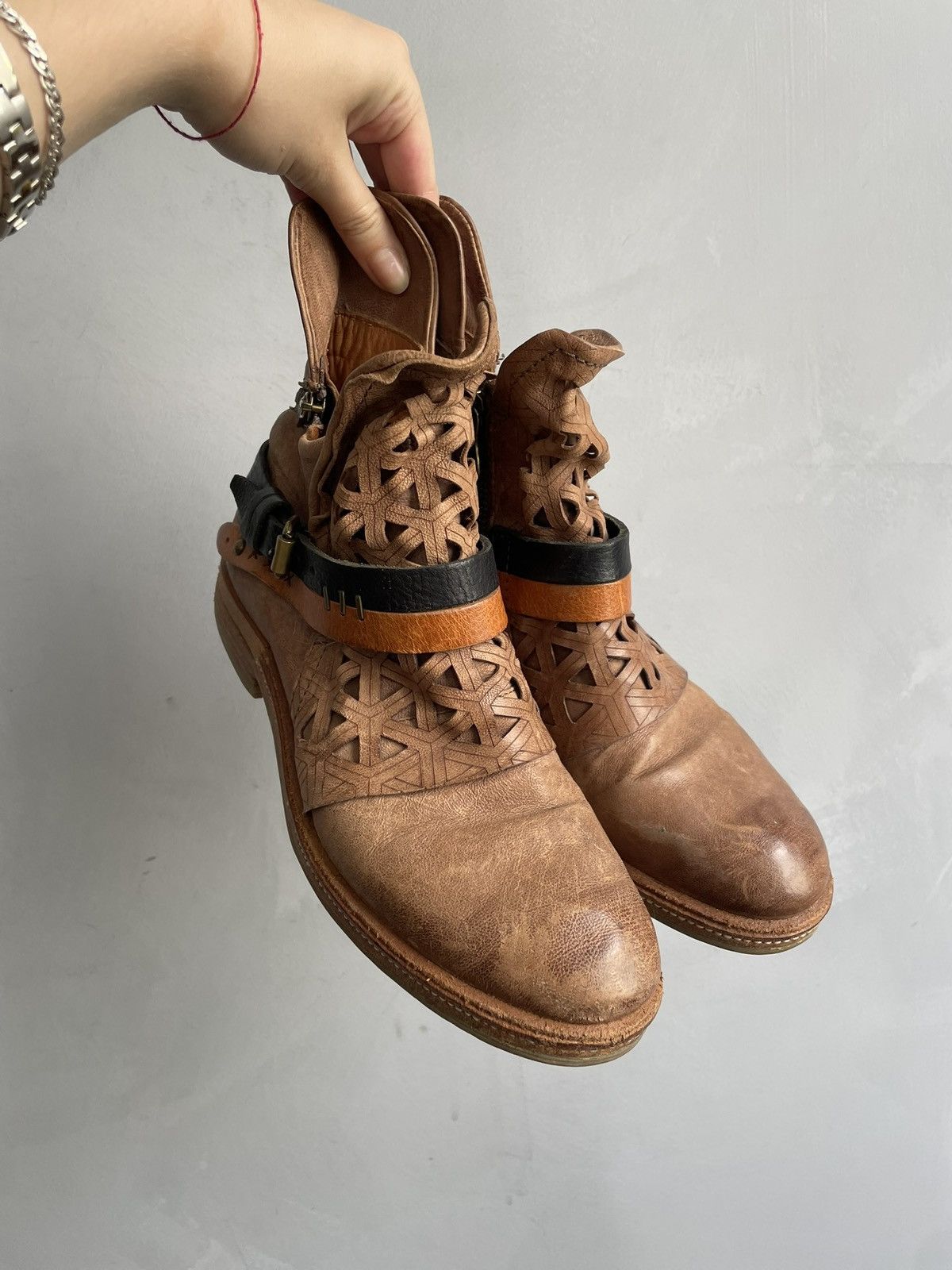 A.S.98 Rare tornado A.S. 98 GUIDI style boots zipper Size US 9.5 / IT 39.5 - 11 Thumbnail