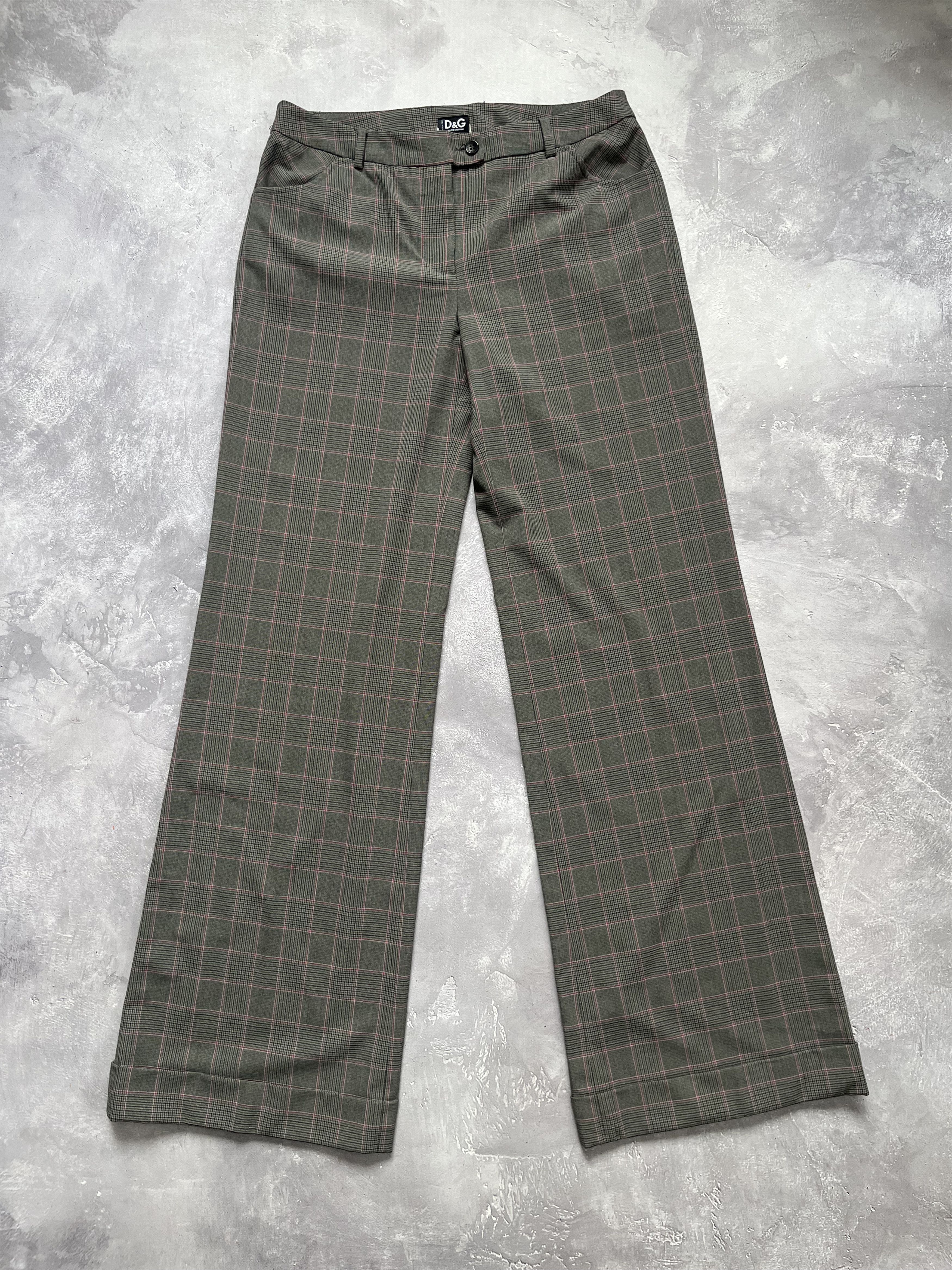 Dolce & Gabbana D&G Dolce & Gabbana Plaid Trousers Pants Viscose Wide Leg Size US 30 / EU 46 - 1 Thumbnail