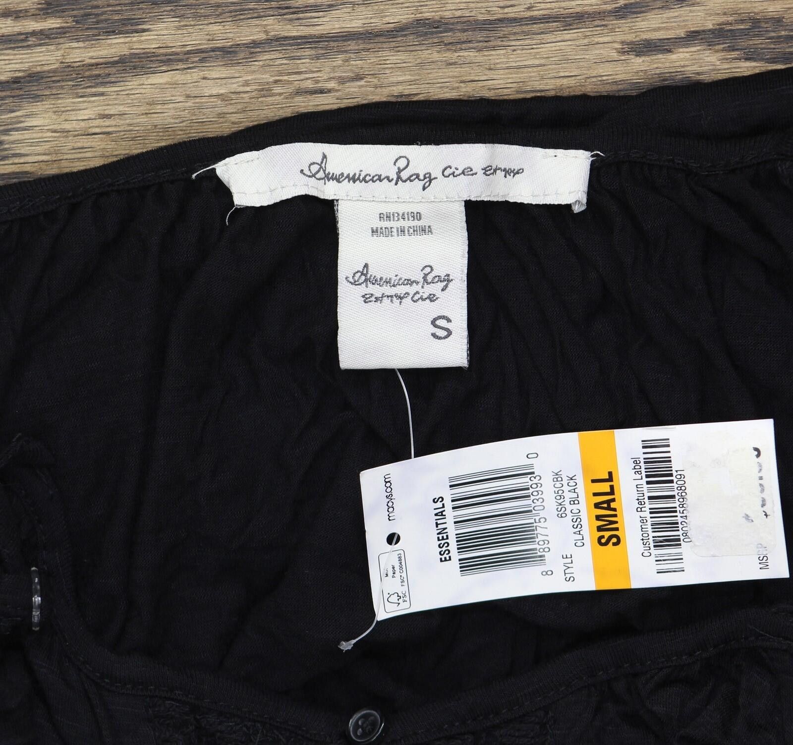 American Rag Nwt American Rag Juniors Blouse Shirt Top Classic Black S Size S / US 4 / IT 40 - 3 Thumbnail