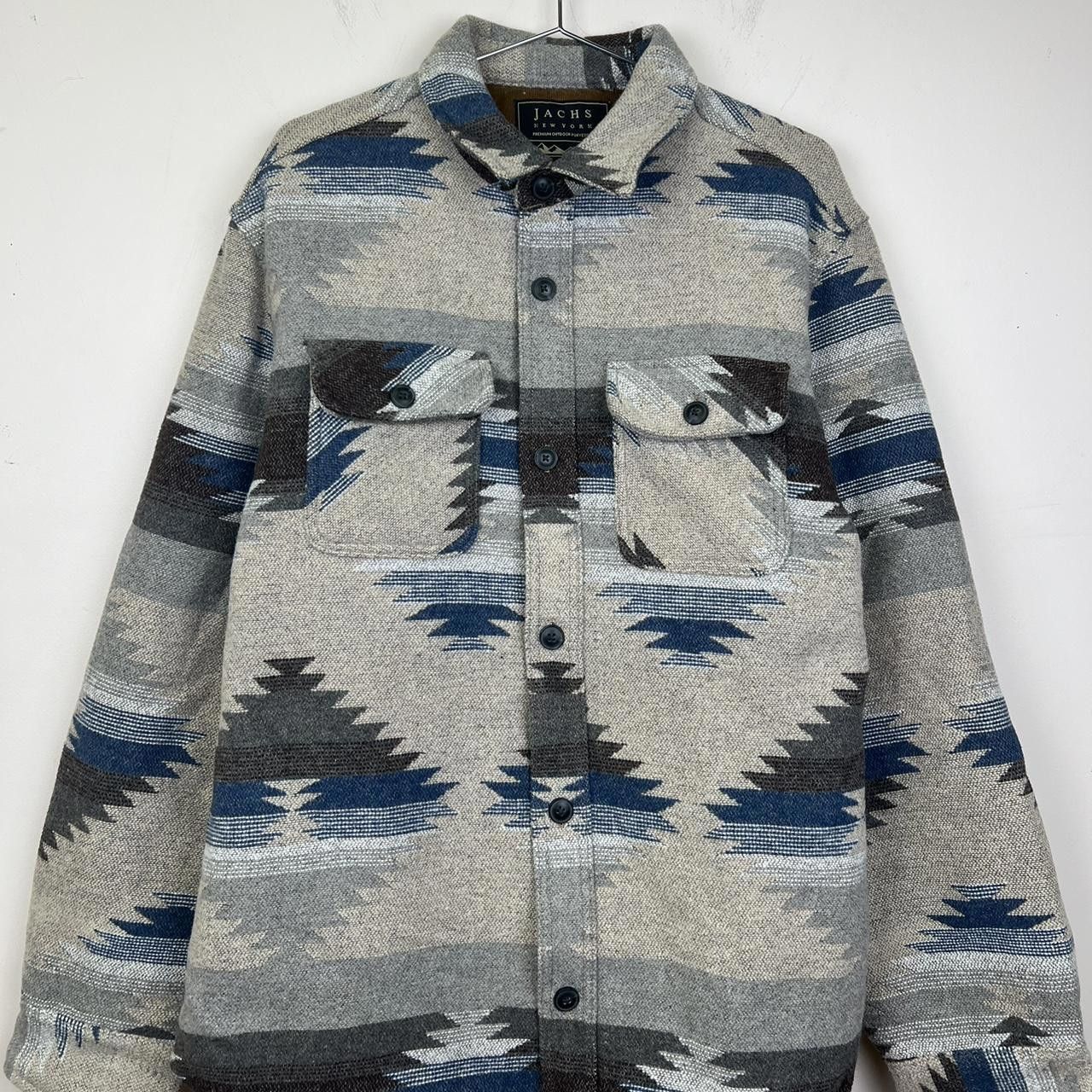 Native Jachs New York Aztec Pattern Flannel Shirt - Large Jacket Size US L / EU 52-54 / 3 - 2 Thumbnail