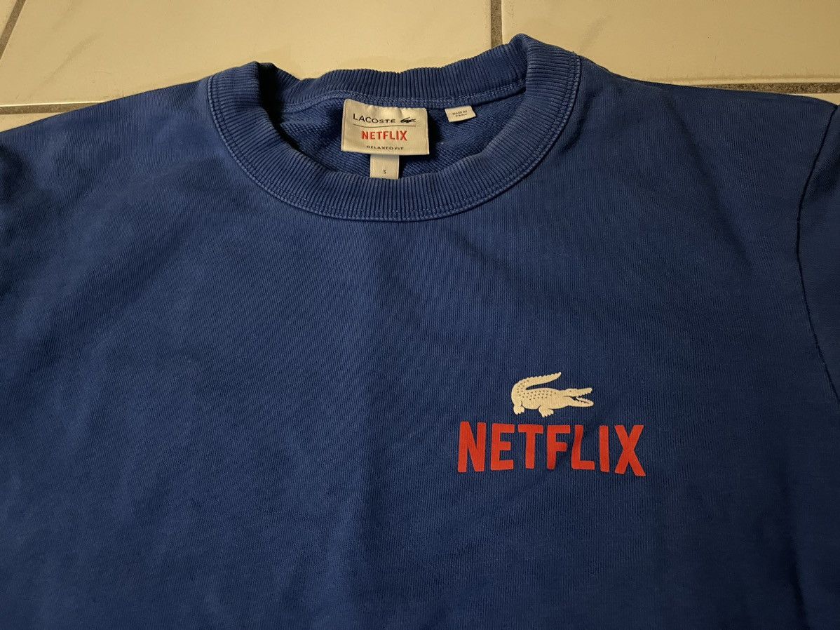 Lacoste LACOSTE Netflix Logo-Print Sweatshirt Men's Size Small Blue Size US S / EU 44-46 / 1 - 2 Thumbnail