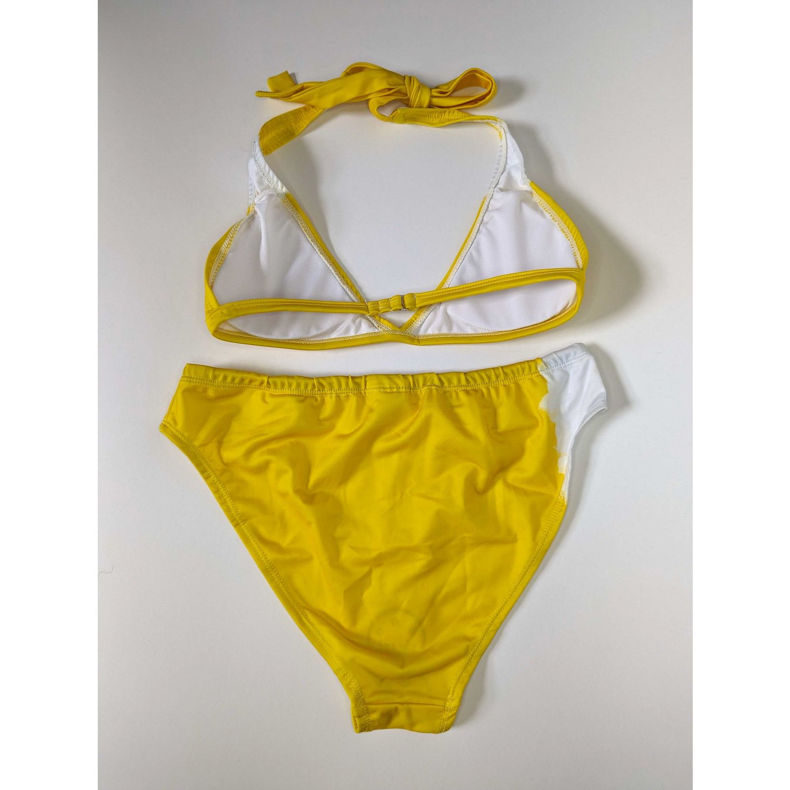 Other Jiro Yellow and White High Waisted Bikini Size ONE SIZE - 2 Thumbnail