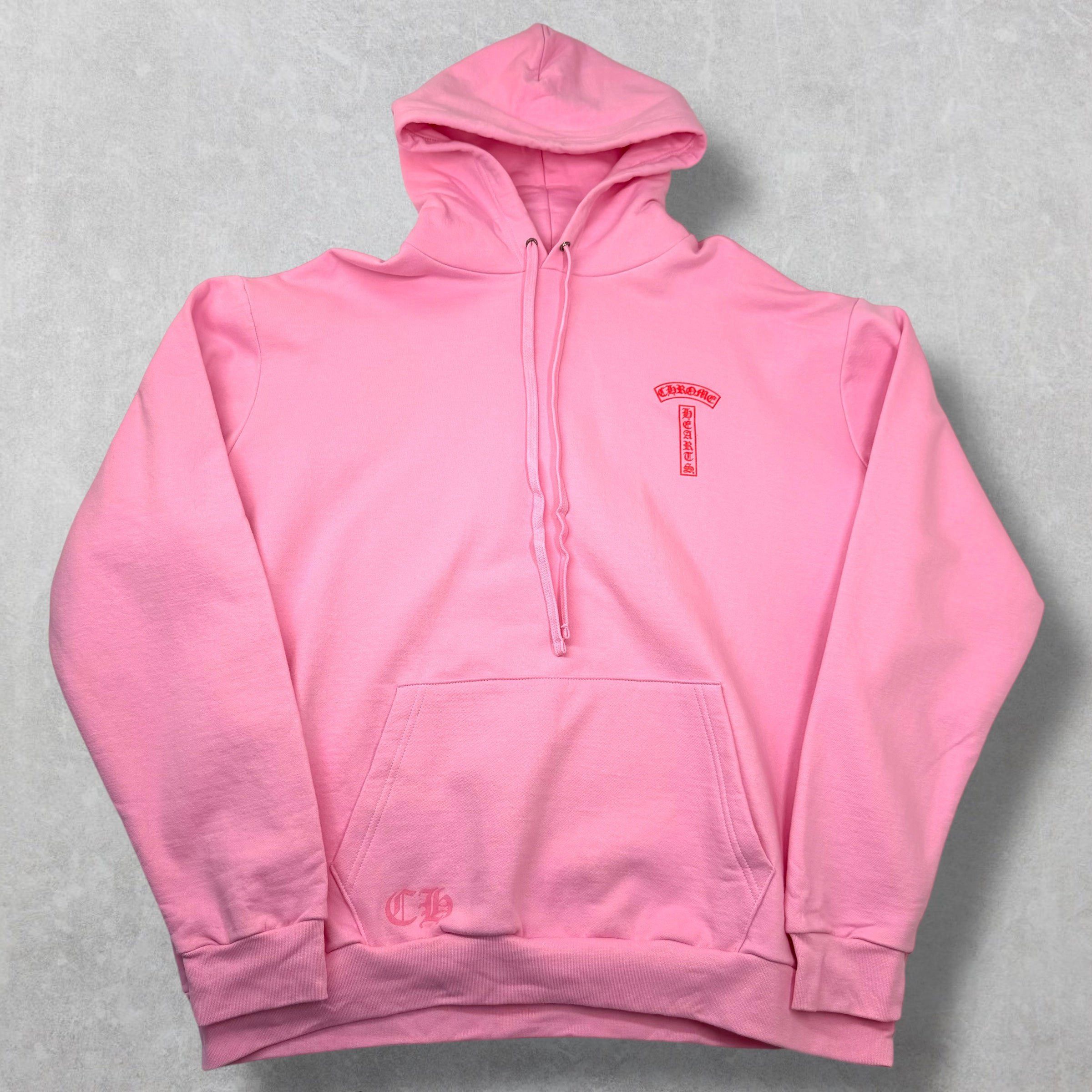 Chrome Hearts Chrome Hearts Red T-bar Logo Hoodie Pink XXL Size US XXL / EU 58 / 5 - 1 Thumbnail