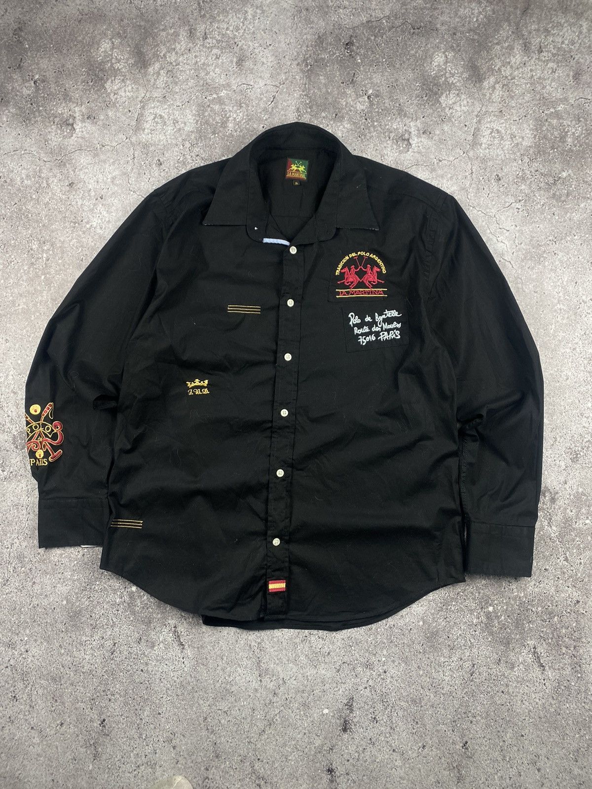 La Martina × Polo Ralph Lauren × Rugby Ralph Lauren La Martina Argentina Polo De Paris Rugby Long Sleeve Shirt Size US XL / EU 56 / 4 - 1 Thumbnail