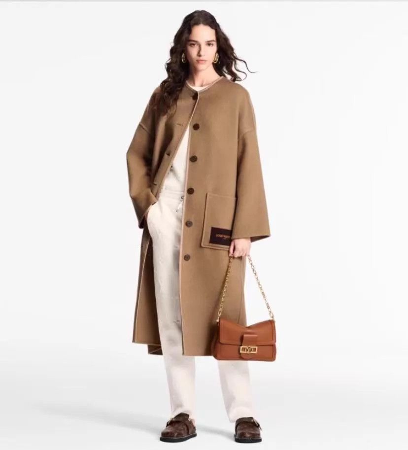 Louis Vuitton LV 25 New Camel Hair Leather Trim Overcoat 40 Size S / US 4 / IT 40 - 7 Thumbnail
