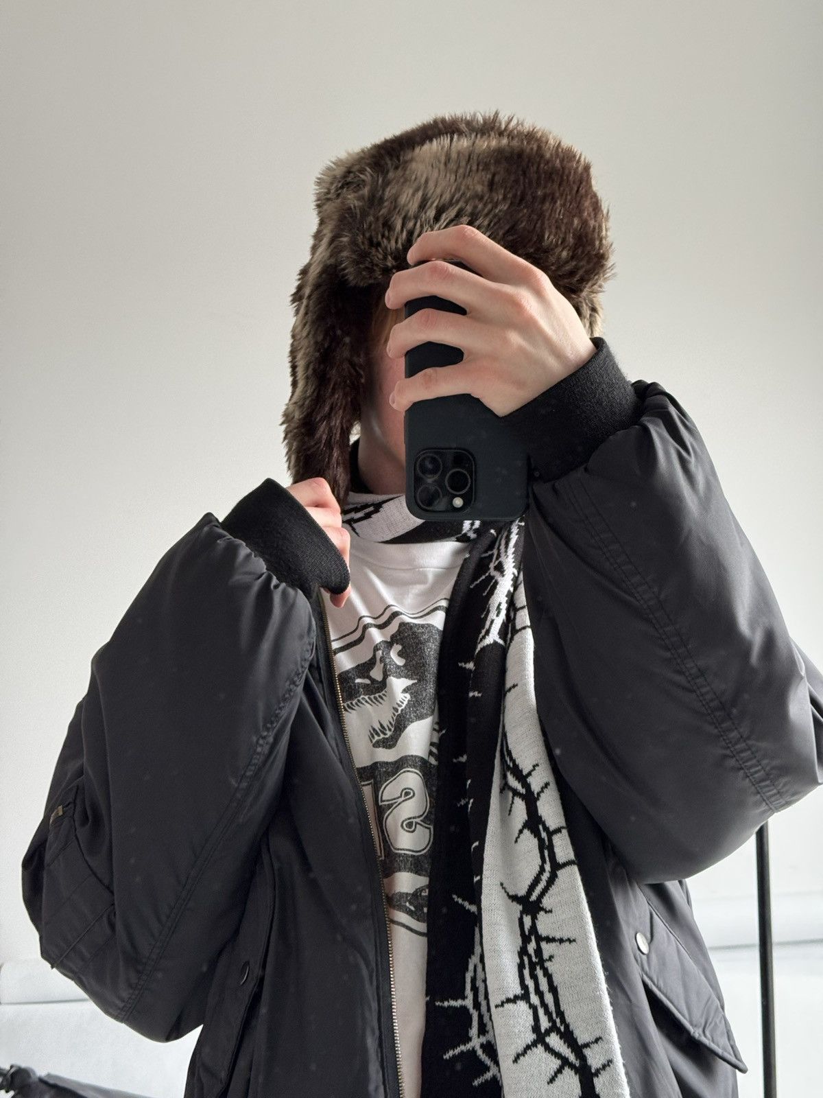 If Six Was Nine Vintage 80-90s Trapper Real Rabbit Fur Hat Ushanka Winter Size ONE SIZE - 7 Thumbnail