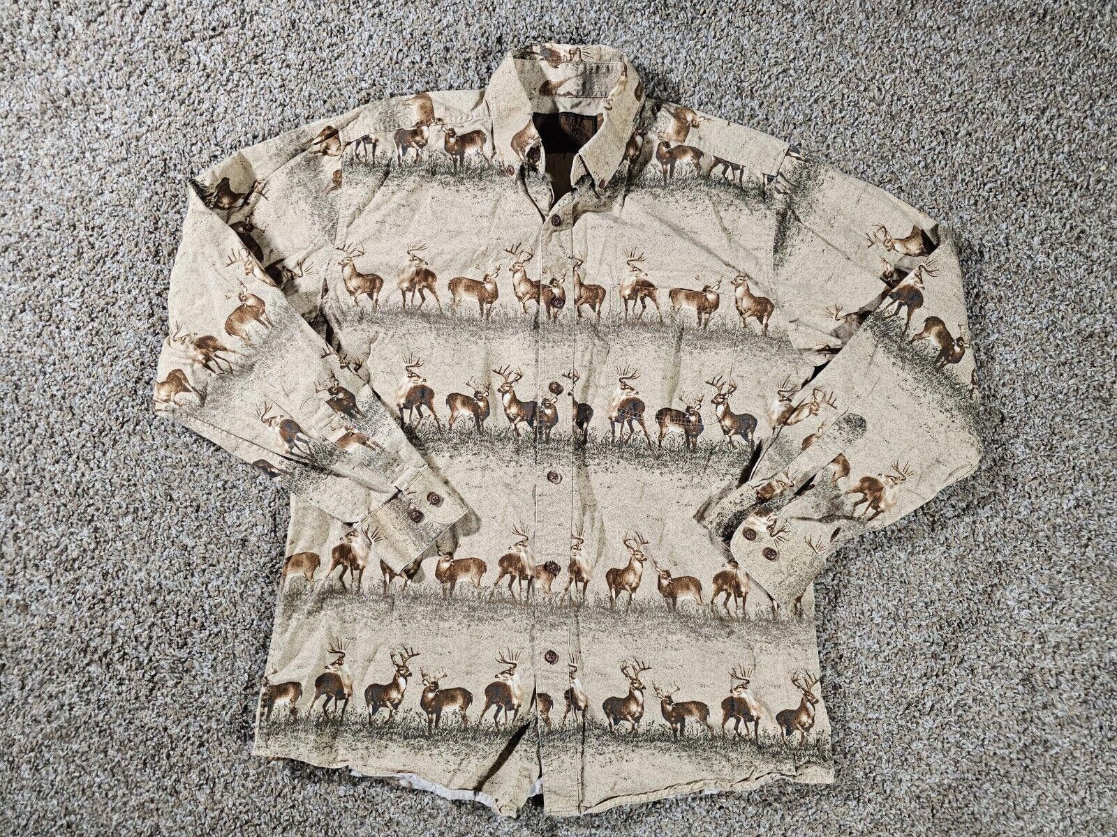 Designer Bluff Creek Outfitters Shirt Mens Large Bucks In Rows Size US L / EU 52-54 / 3 - 1 Thumbnail