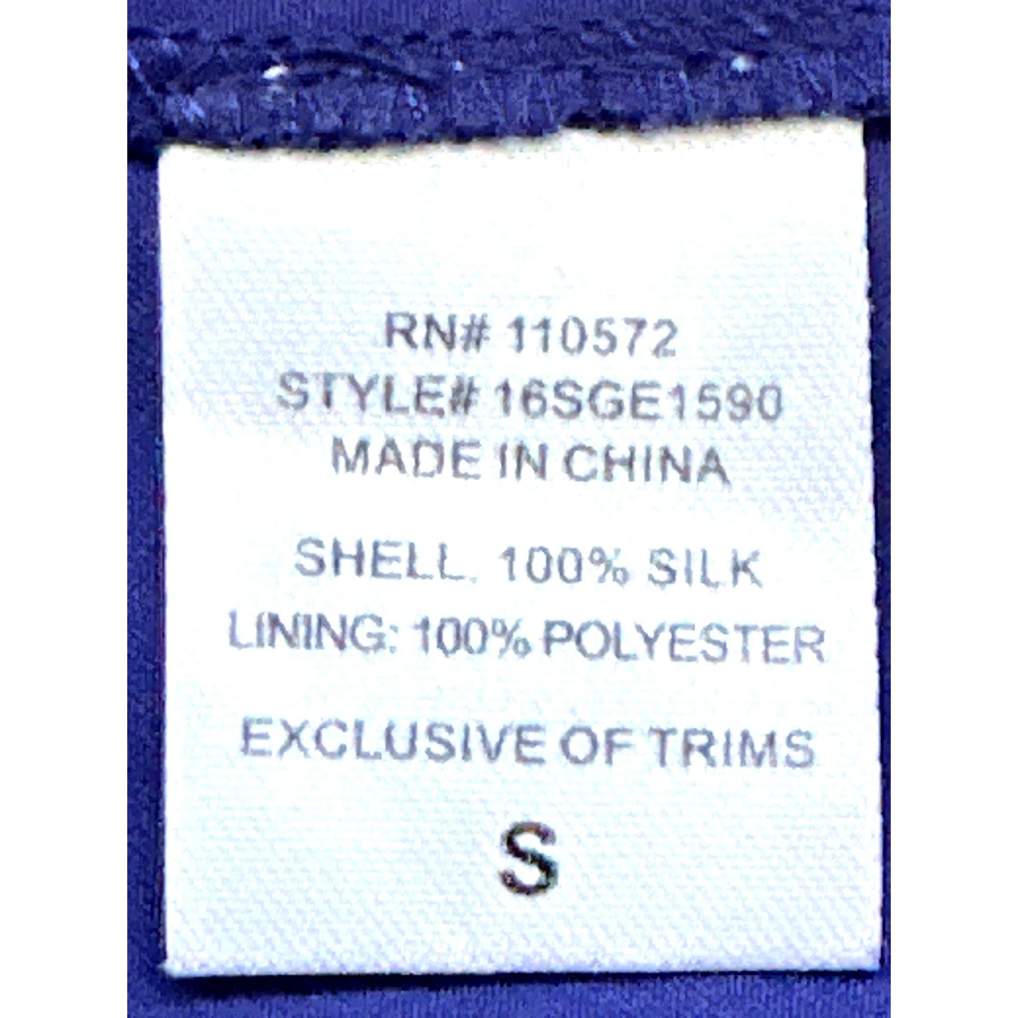 Other Twelfth Street by Cynthia Vincent Small Navy Floral Silk Max Size S / US 4 / IT 40 - 9 Thumbnail