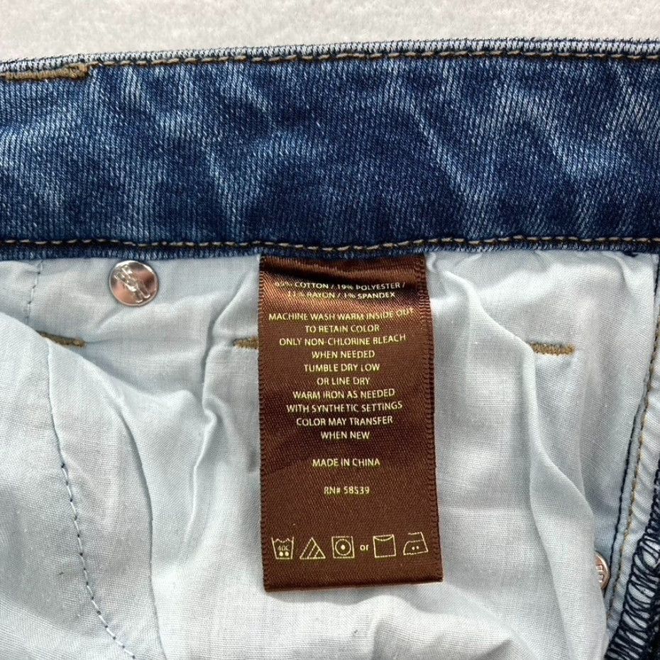 Vintage KUT from the Kloth Womens Size 8 Denim Skinny Jeans Distressed Medium Wash Blue Cotton Blend Stretch Jeans Womens 8 Size 30" / US 8 / IT 44 - 5 Thumbnail