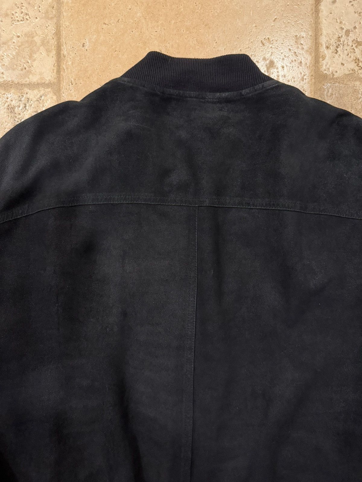Rick Owens Rick Owens Flight Blistered Lamb Leather Black Bomber Jacket Size US XL / EU 56 / 4 - 11 Thumbnail