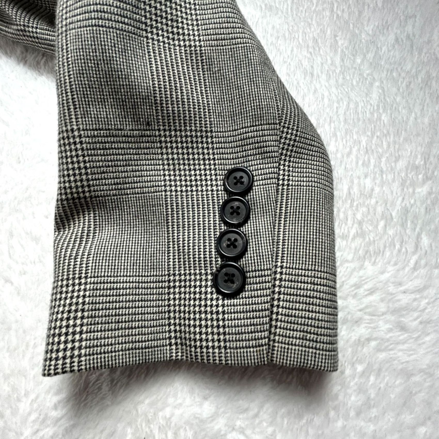 Ralph Lauren Lauren Ralph Lauren Women Wool Plaid Blazer Jacket Size 14 Single Breasted Black Size XL / US 12-14 / IT 48-50 - 6 Thumbnail
