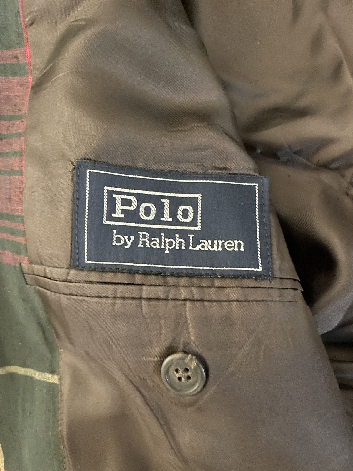 Polo Ralph Lauren × Vintage Cotton Madras Three-Button Jacket Size 46R - 6 Thumbnail
