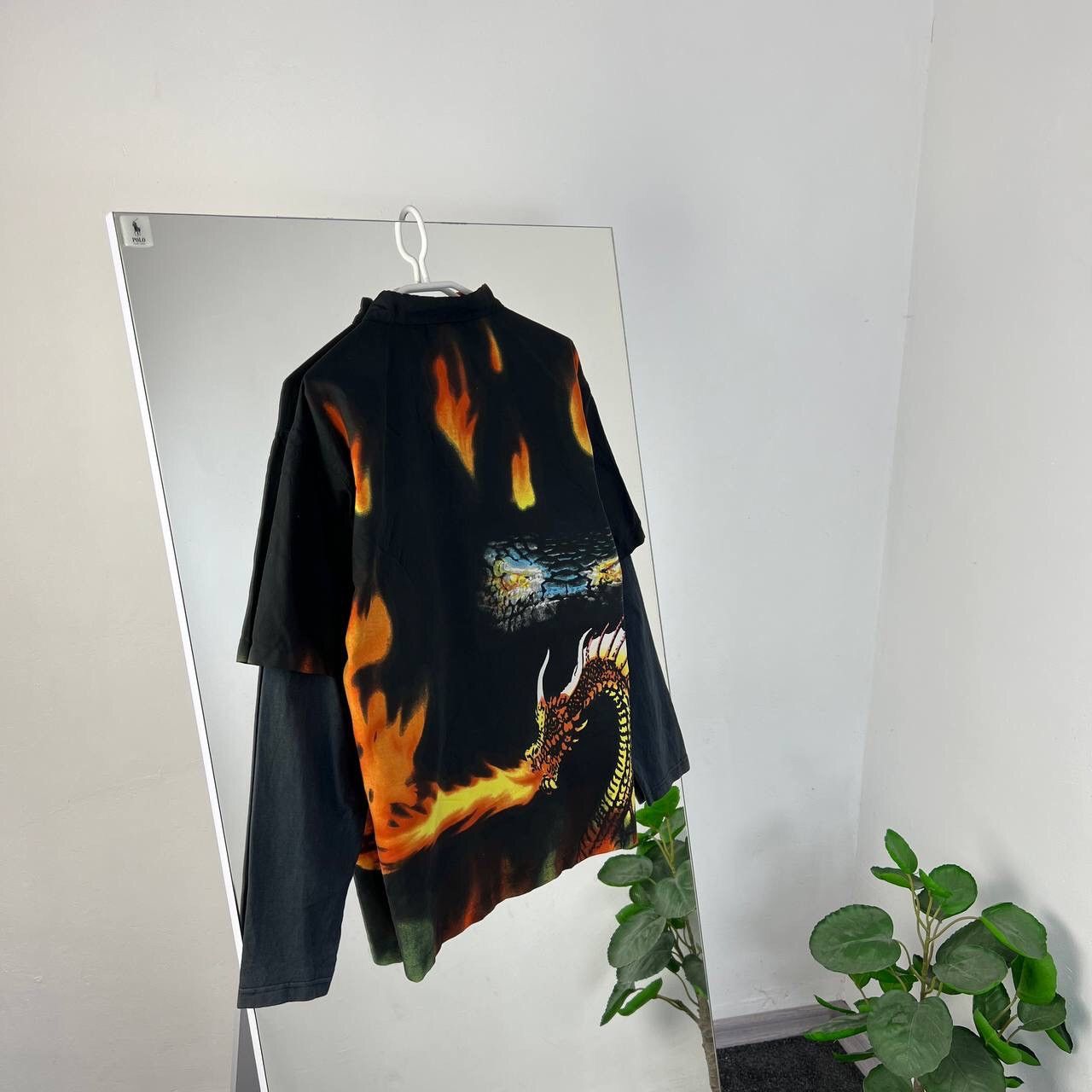 Vintage Vintage Crazy Hawaiian Shirt Dragon Flames Snake Japanese Size US L / EU 52-54 / 3 - 2 Thumbnail