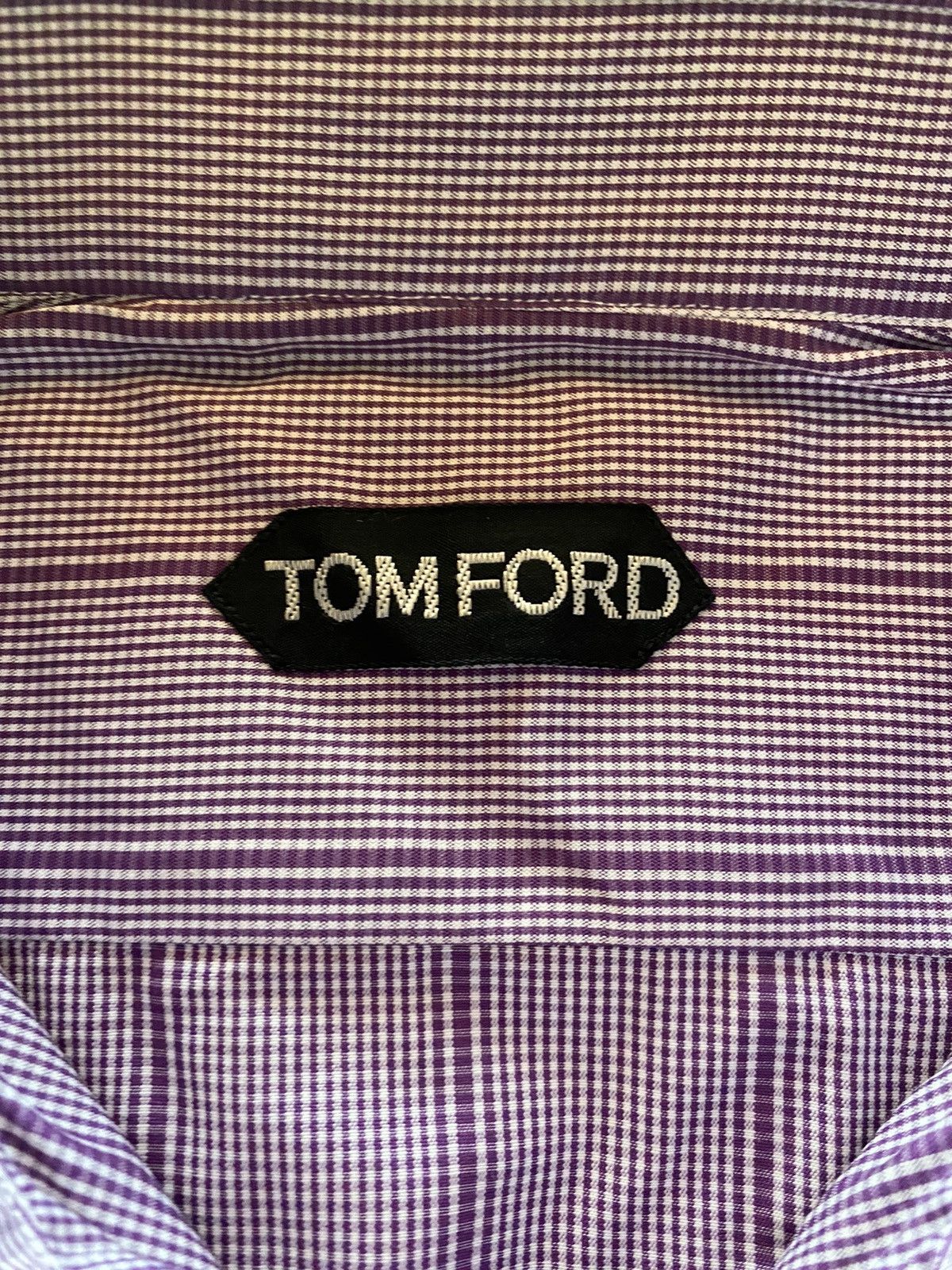 Tom Ford Tom Ford 🇮🇹 purple spread collar shirt 15.75 40e NEW Size US M / EU 48-50 / 2 - 2 Thumbnail