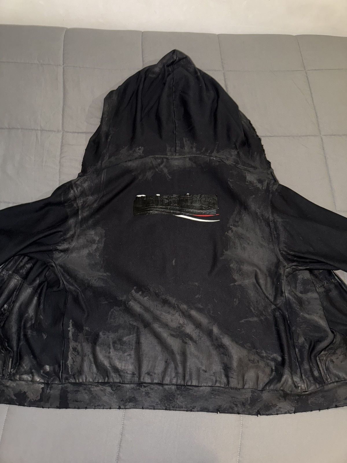 Balenciaga Balenciaga Gaffer Mud Hoodie Size US M / EU 48-50 / 2 - 2 Thumbnail