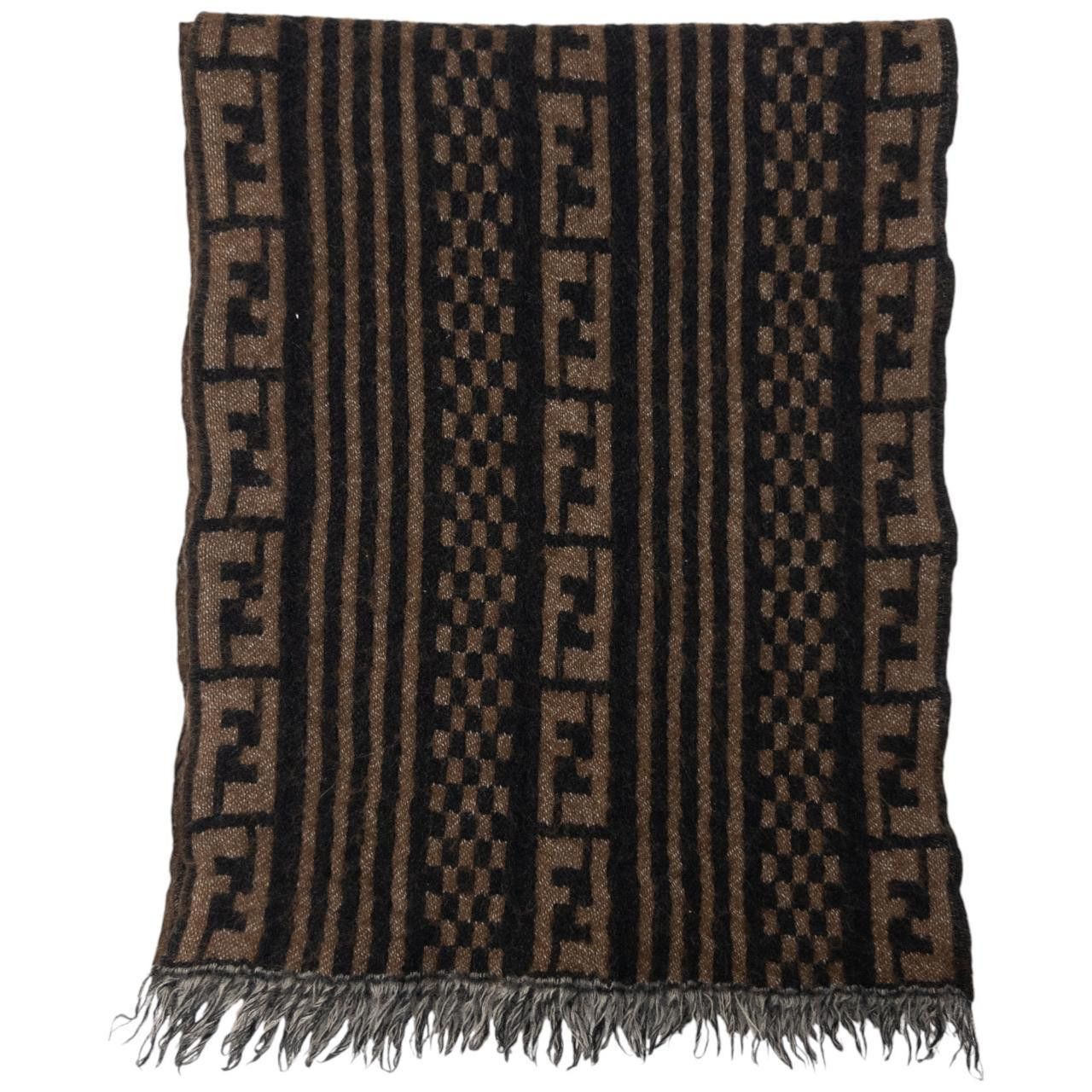 Fendi Vintage Fendi Monogram Wool Scarf Size ONE SIZE - 1 Thumbnail