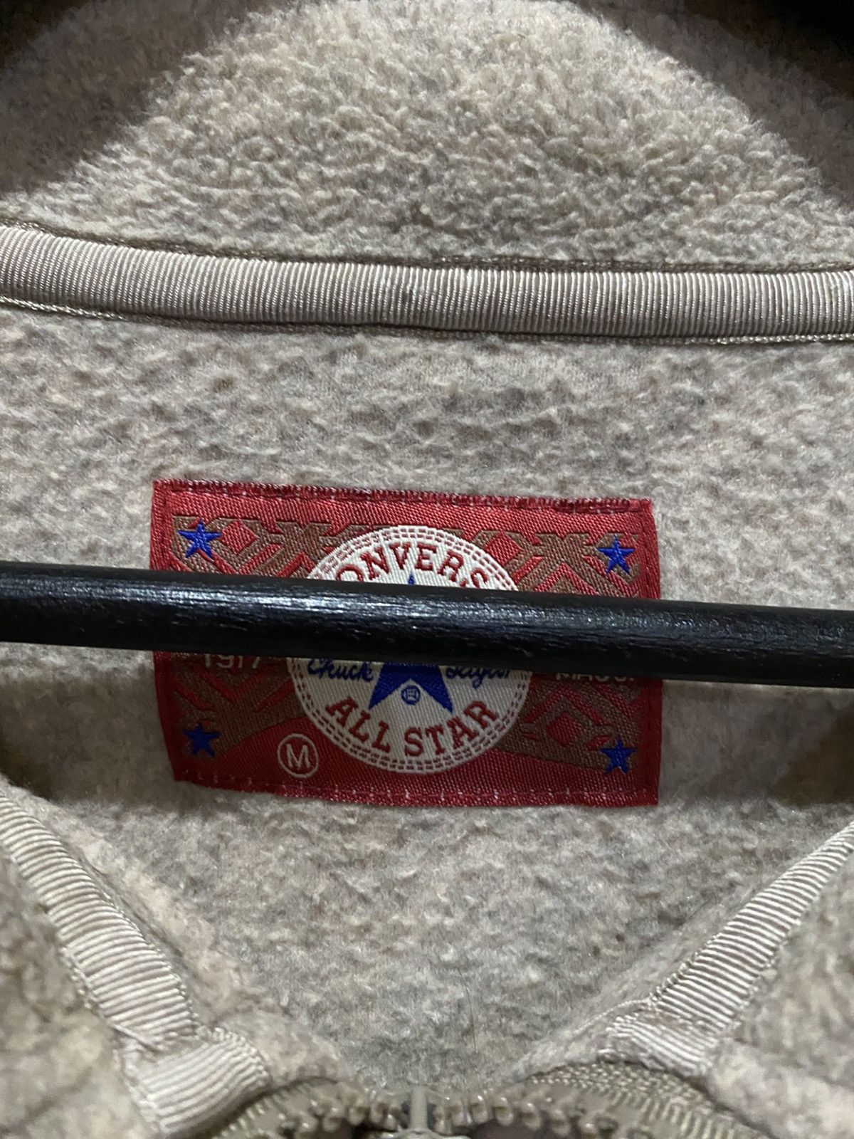 Converse Converse All Star Beige Fleece Pullover Half-Zip Jacket Size US M / EU 48-50 / 2 - 7 Thumbnail