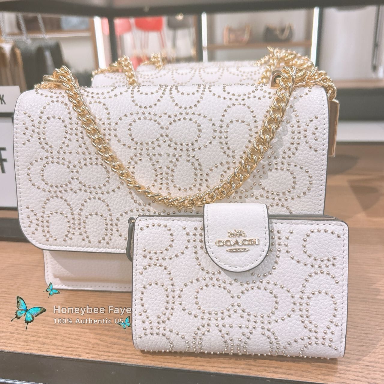 Coach Medium Corner Zip Wallet With Signature Rivets CX404 Size ONE SIZE - 6 Thumbnail
