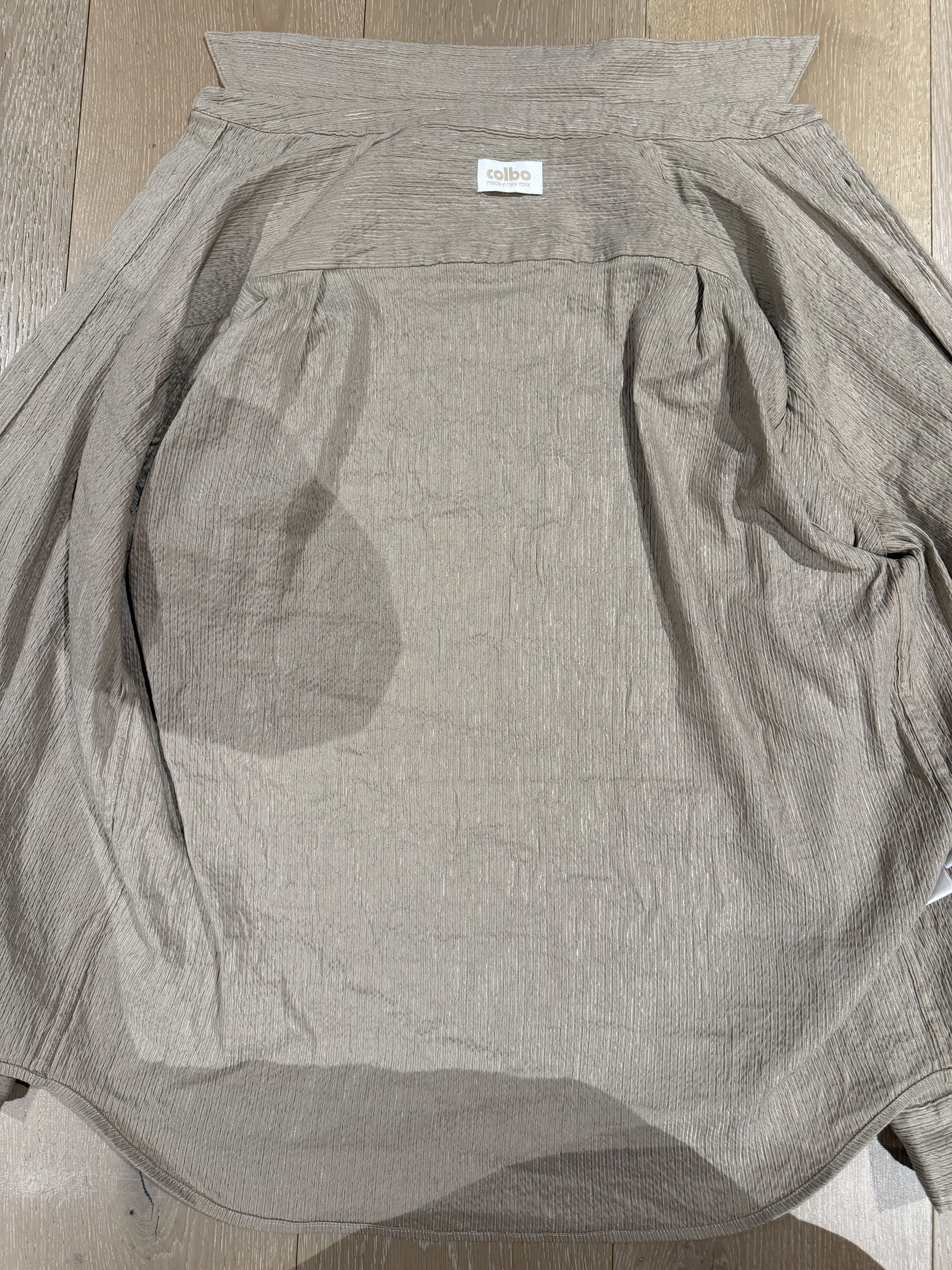 Colbo 💚 1/12 Colbo NYC Silk/Cotton TK Shirt Taupe Medium NEW Size US M / EU 48-50 / 2 - 12 Thumbnail