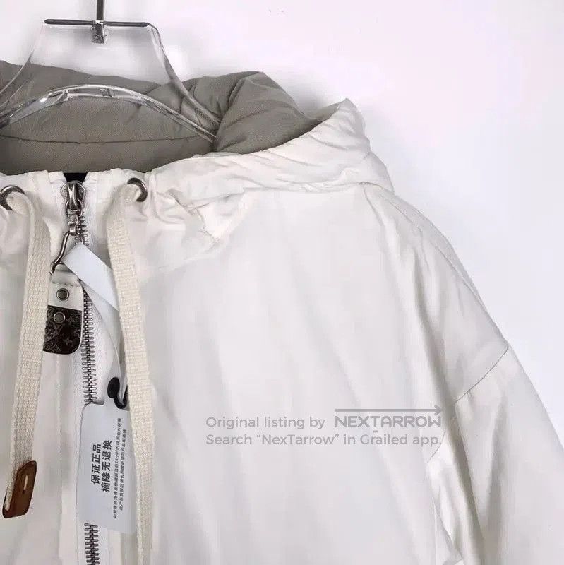 Louis Vuitton Louis Vuitton White Cotton Down Jacket for Women . Size XXS / US 00 / IT 34 - 3 Thumbnail