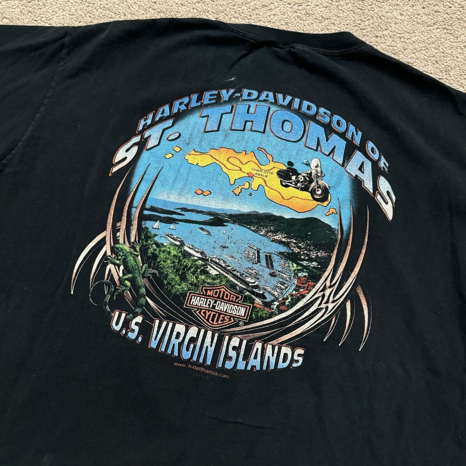 Harley Davidson Vintage Y2K Harley Davidson Skull Biker Graphic T-Shirt XXL Size US XXL / EU 58 / 5 - 7 Thumbnail