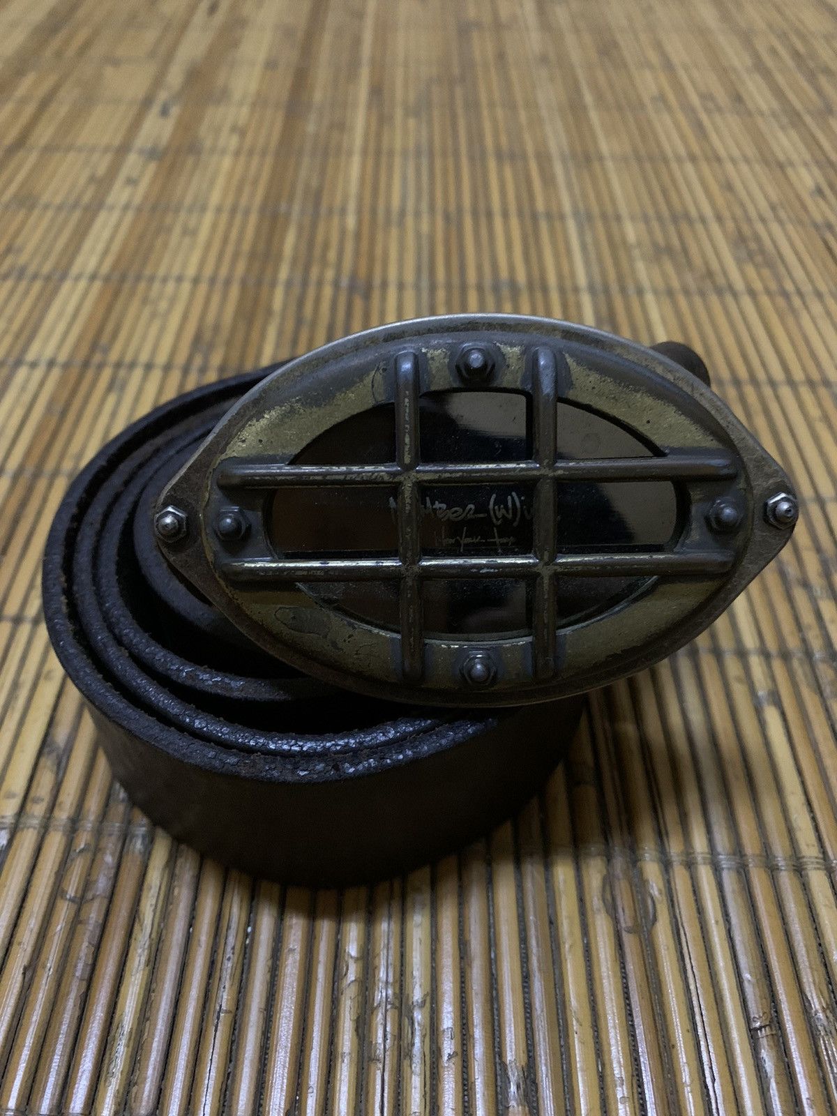 Leather 💥Japanese Fashion Designer Leather Belt Size 32 - 4 Thumbnail