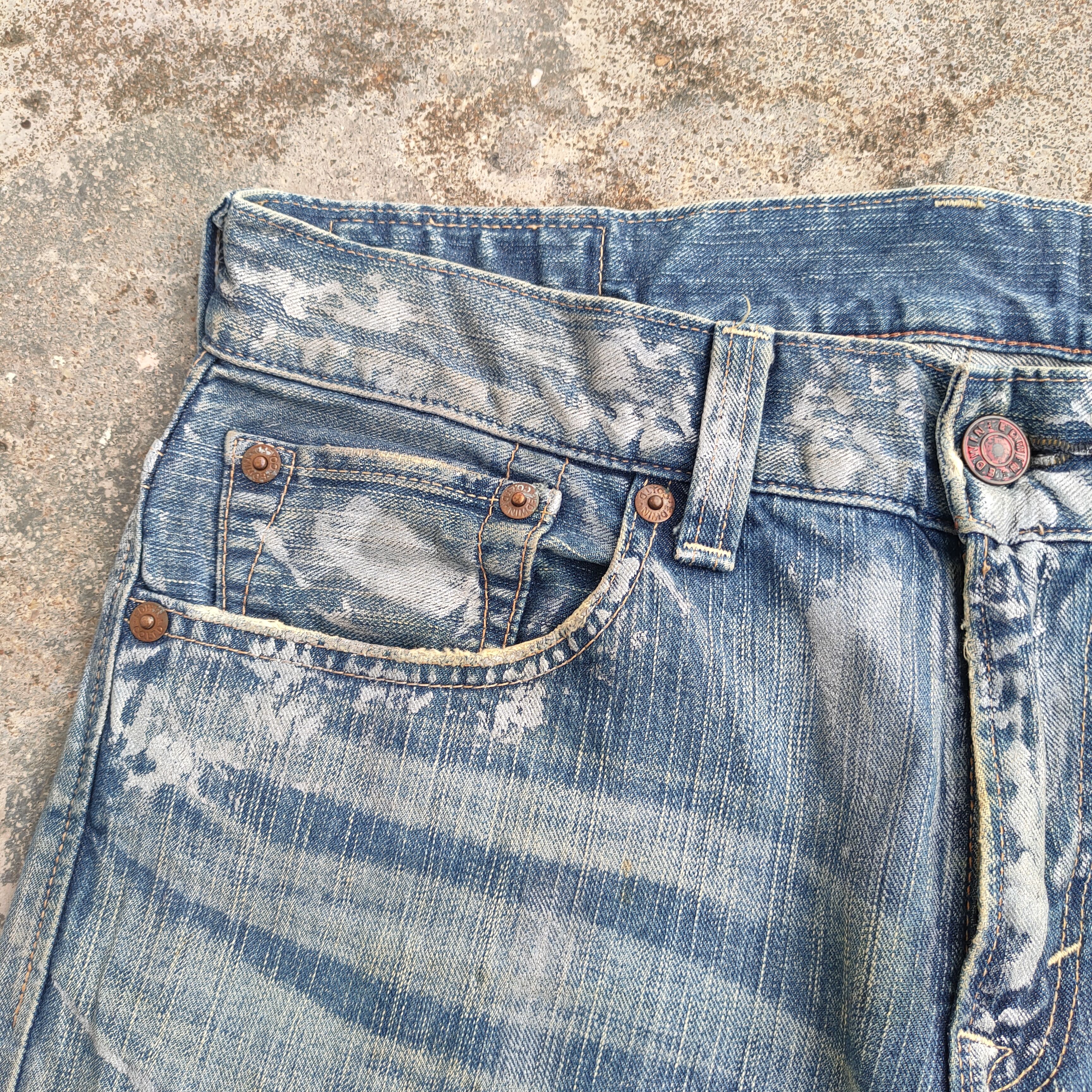 Edwin FLARE VINTAGE EDWIN BOOTCUT RIPPED DENIM JEANS PANTS Size US 35 - 7 Thumbnail