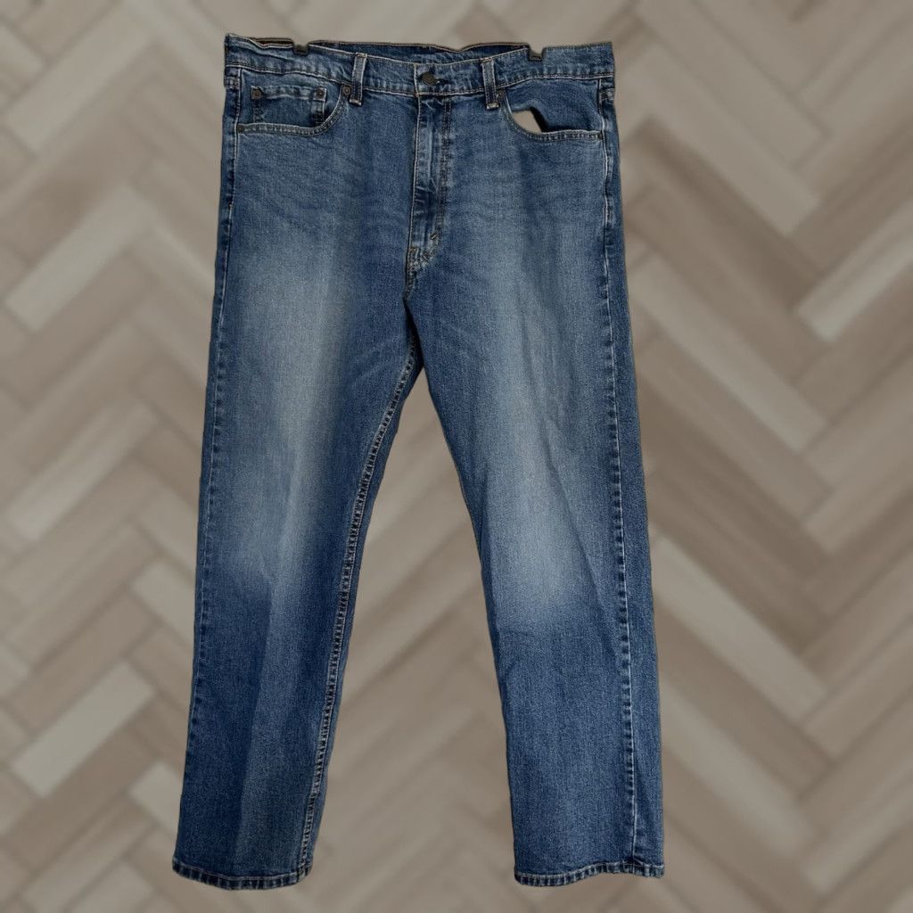 Levi's Levi's 505 Jeans Regular Fit Straight Blue 38x30 Men Denim Cotton Blend Zipper Button 5-Pocket Logo Vintage No? Size US 38 / EU 54 - 1 Thumbnail