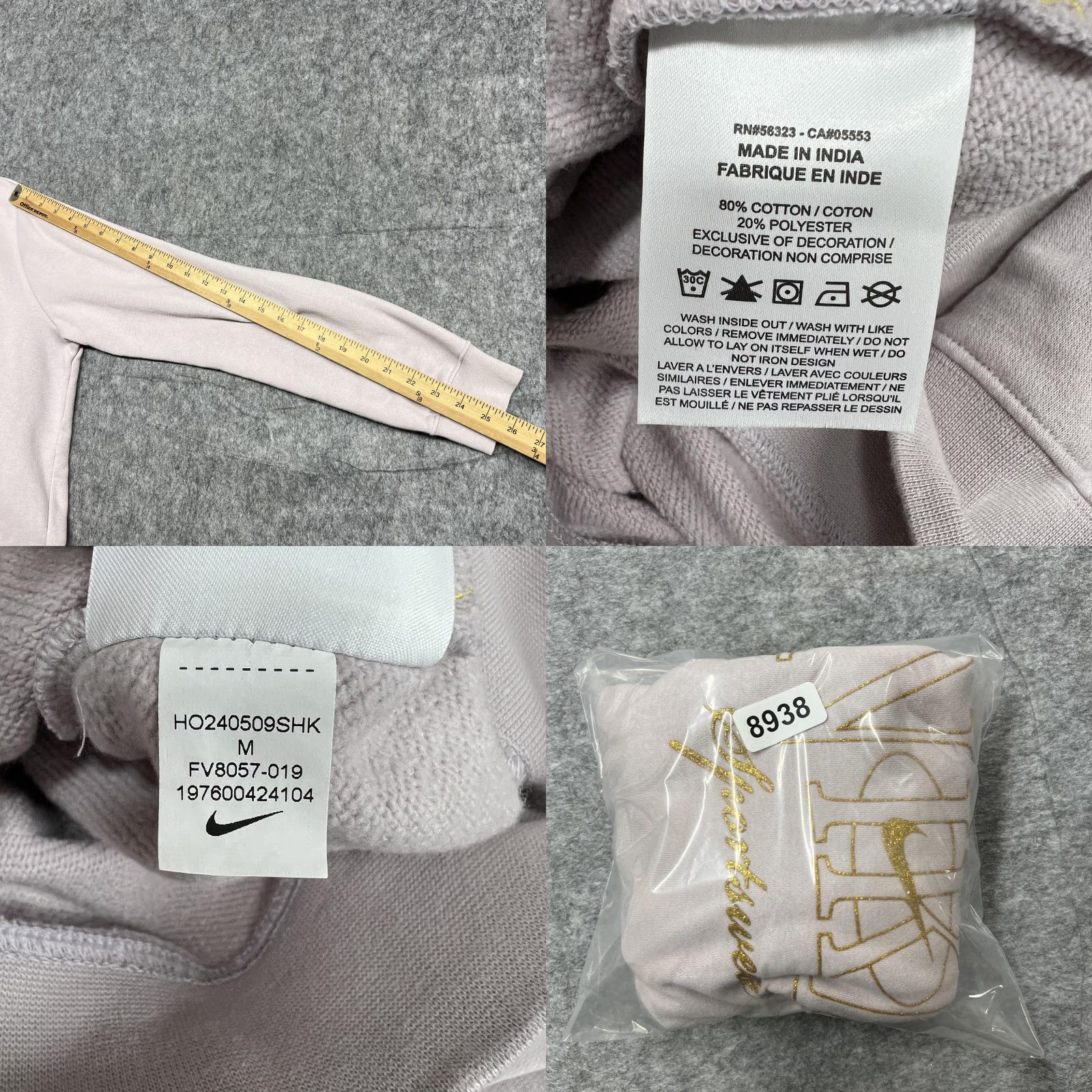 Nike Nike Sweatshirt Womens Medium Purple Crewneck Pullover Casual Sportswear Size M / US 6-8 / IT 42-44 - 8 Thumbnail
