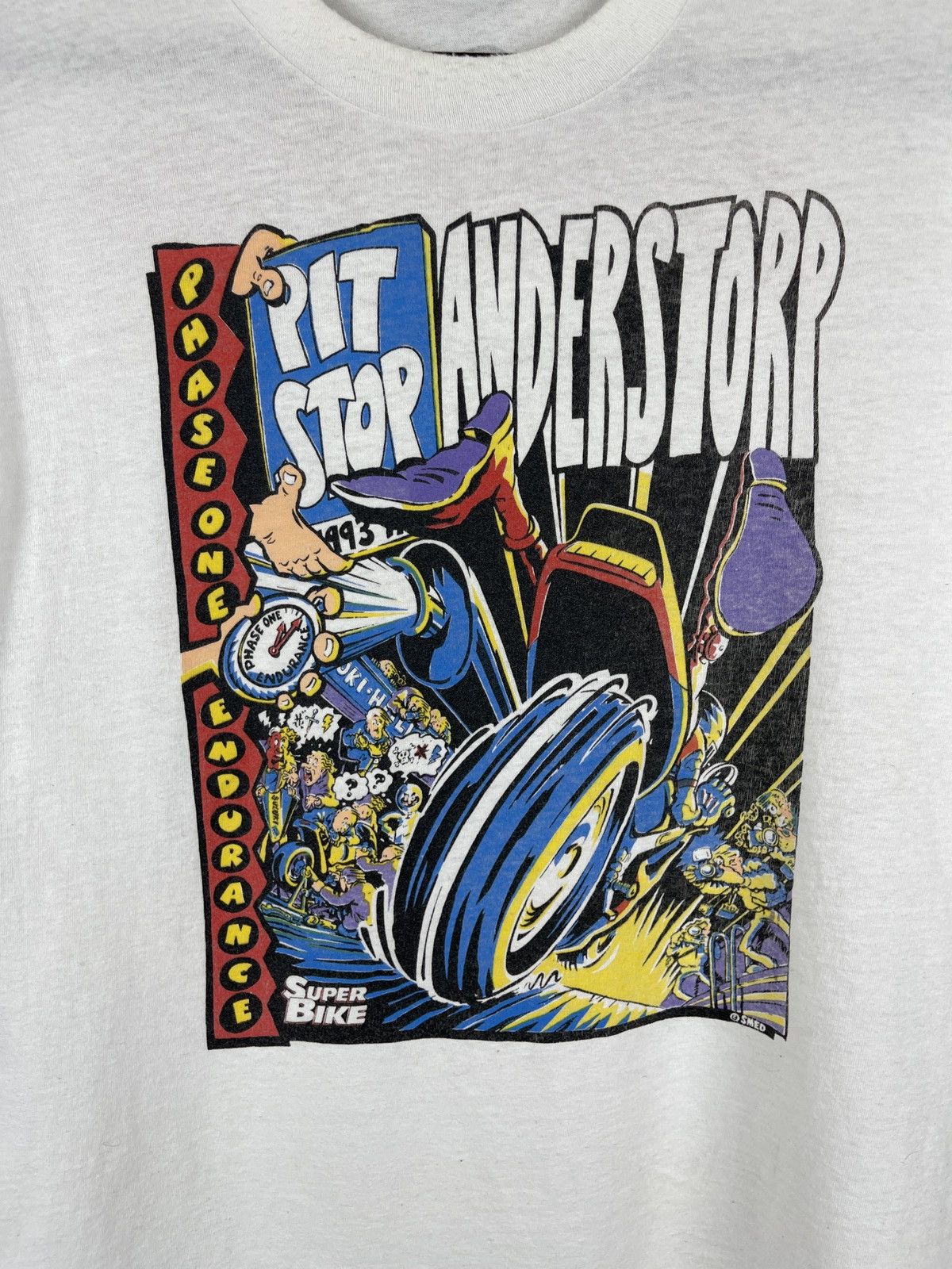 Vintage Super Bike vintage 90s Phase one endurance pit stop tee Size US XL / EU 56 / 4 - 11 Thumbnail