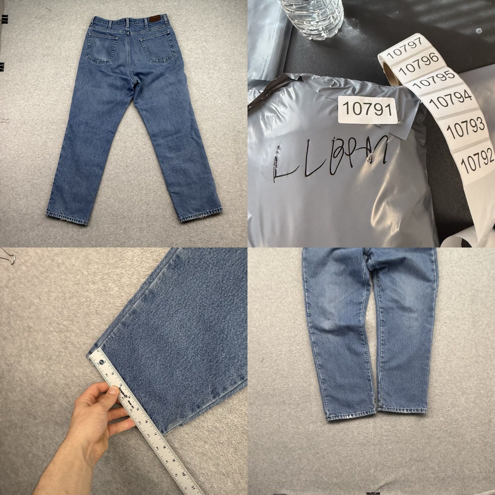 Vintage VINTAGE L.L. Bean Jeans Mens 33x30 Blue Classic Fit Denim Cotton Workwear Plaid Lined Insulated Size US 33 - 8 Thumbnail