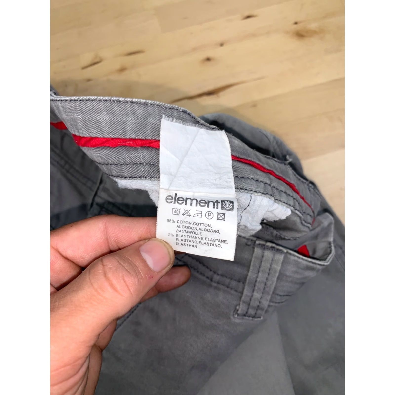 Element Element Pants Skateboarding Men 36x28 Gray Distress Pockets 11955 Size US 36 / EU 52 - 4 Thumbnail