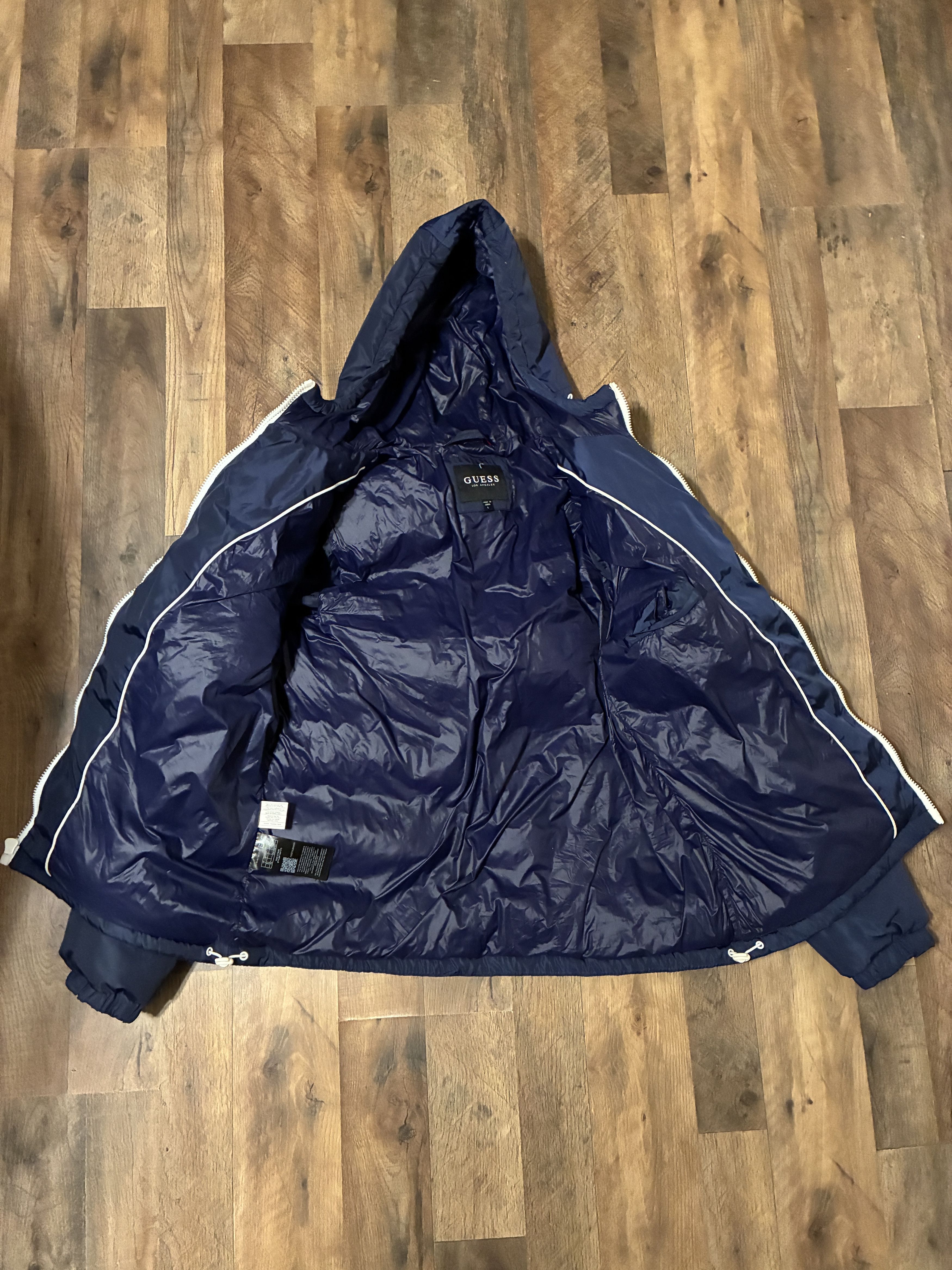 Guess Mens Colorblock Guess Hooded Puffer Coat Jacket Size Large Size US L / EU 52-54 / 3 - 2 Thumbnail