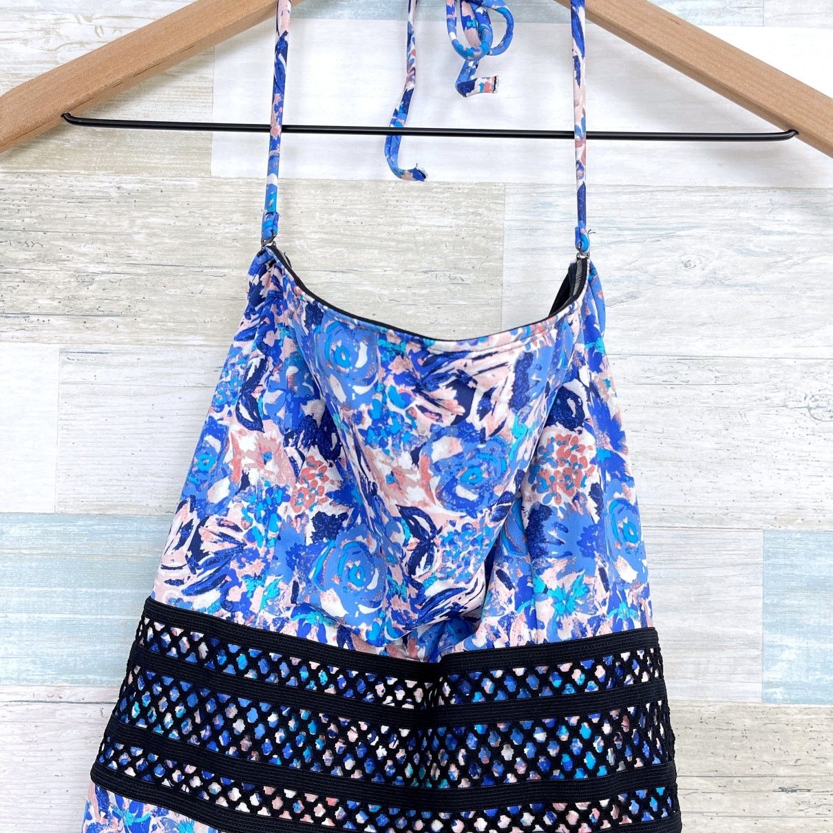 H&M H&M Watercolor Floral Lattice One Piece Swimsuit Womens 10 Size L / US 10 / IT 46 - 2 Thumbnail