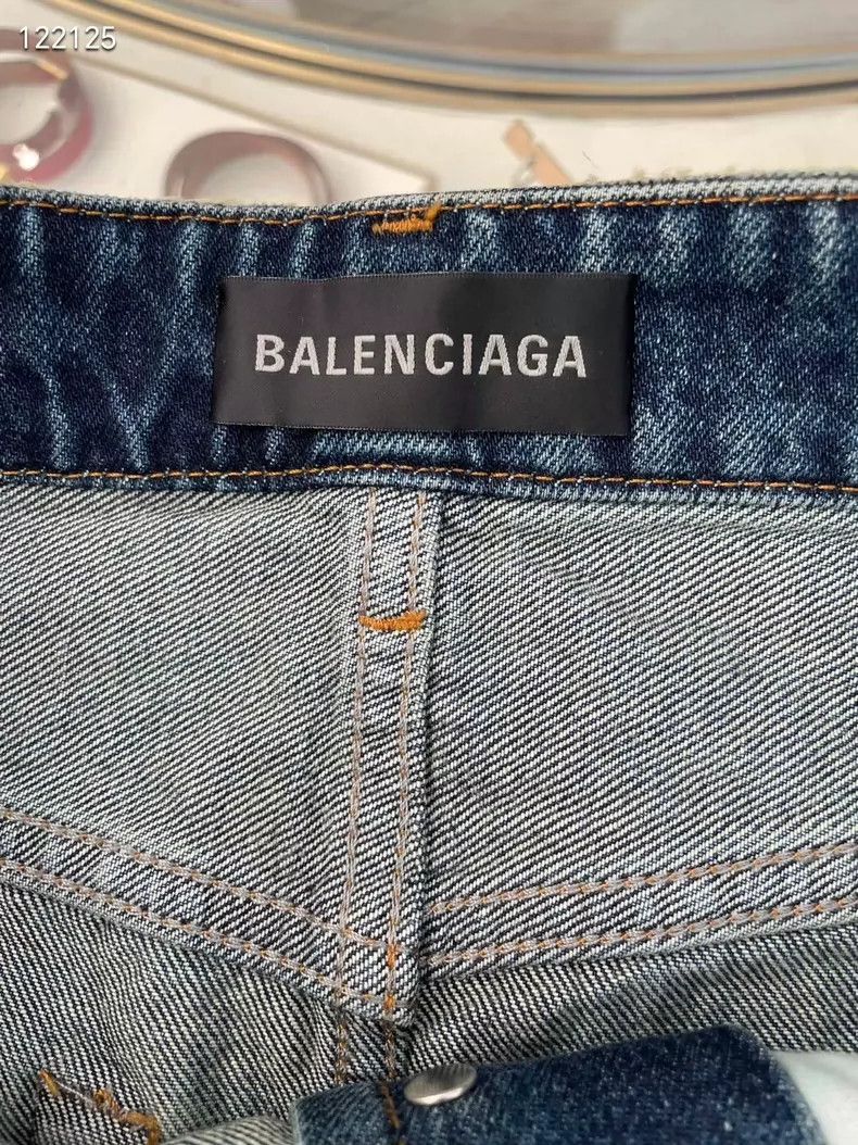 Balenciaga Balenciaga Short studded denim skirt with stars Size 37" - 3 Thumbnail